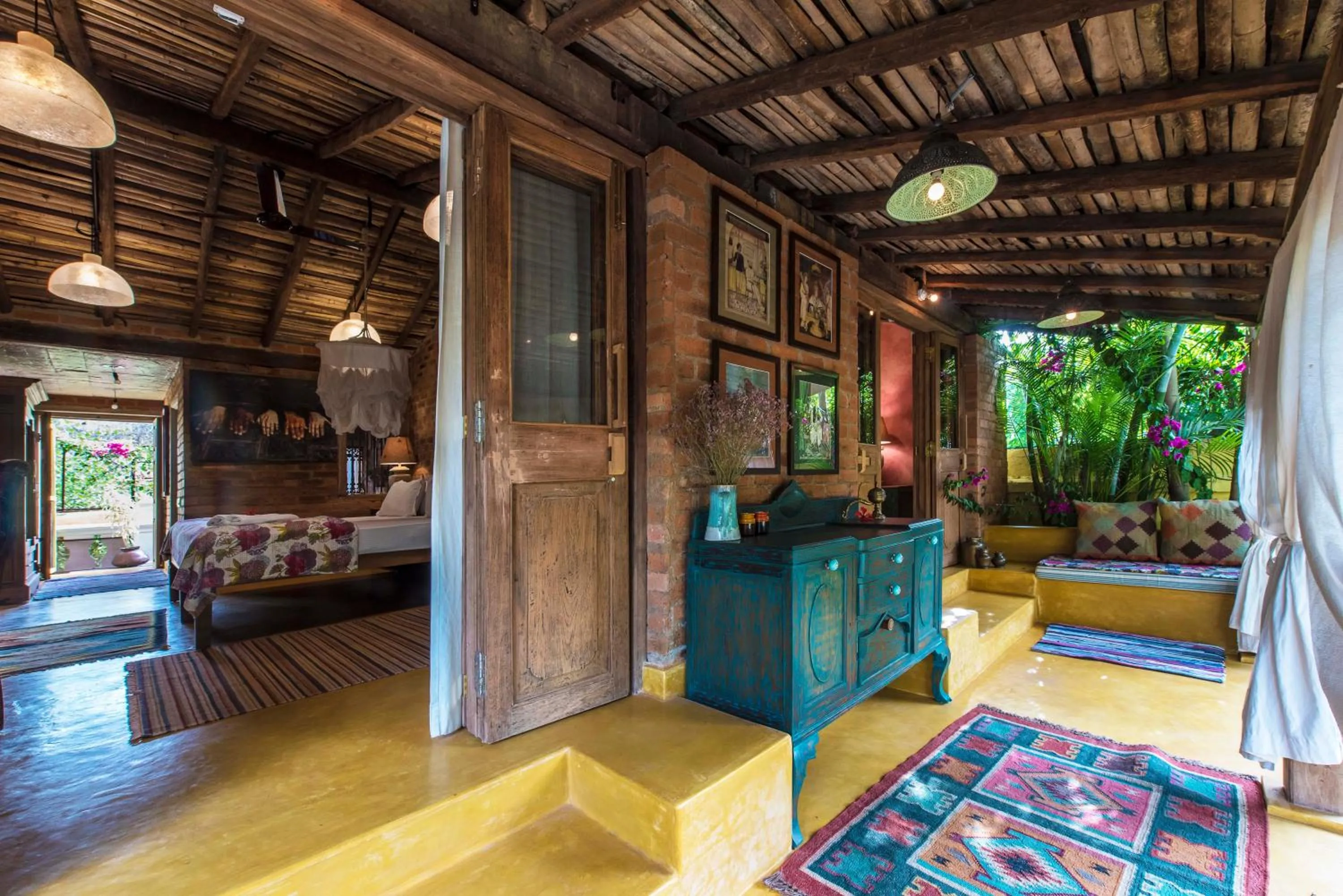 Seating area in Turia Villa Canacona Palolem