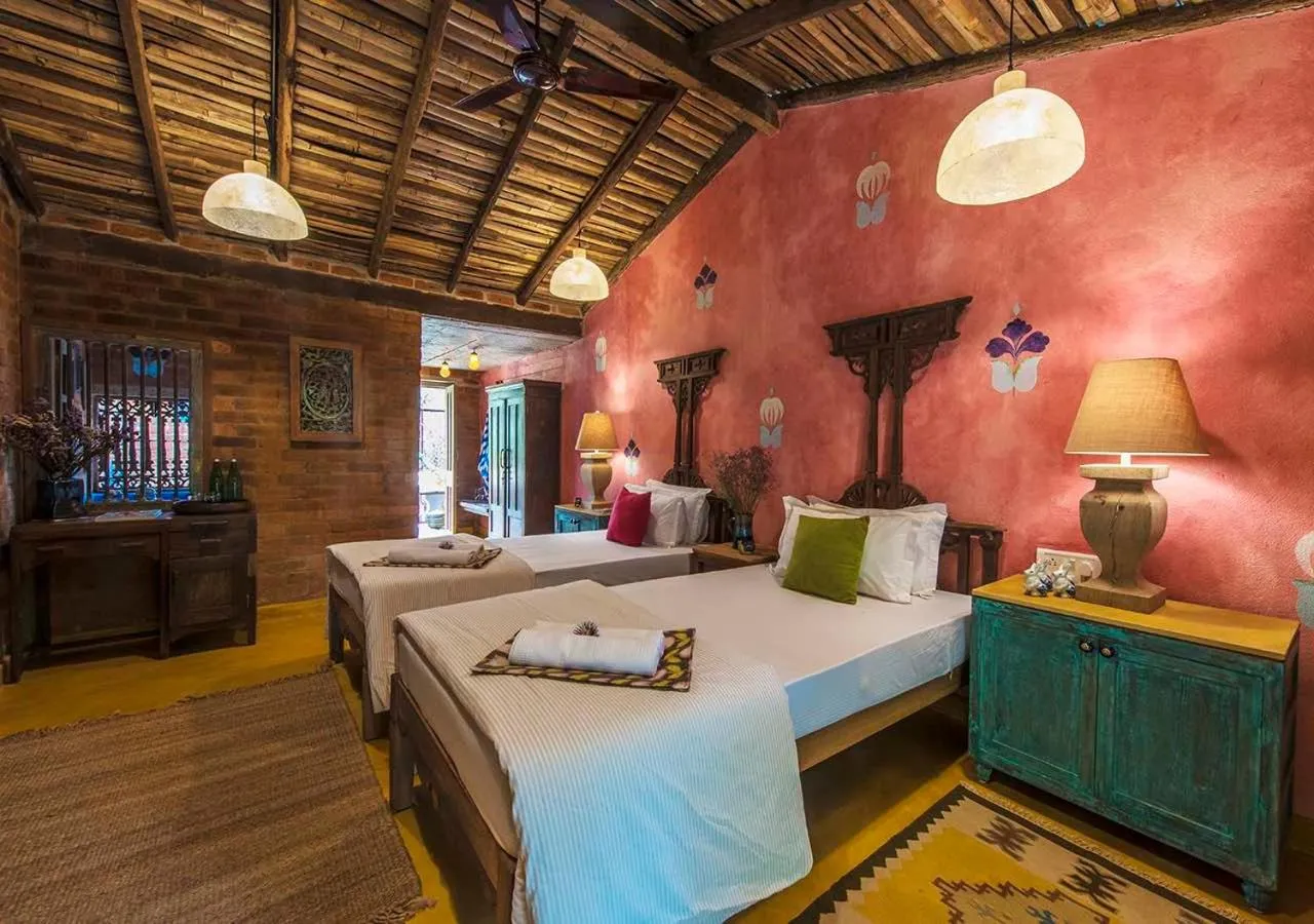 Photo of the whole room, Bed in Turia Villa Canacona Palolem