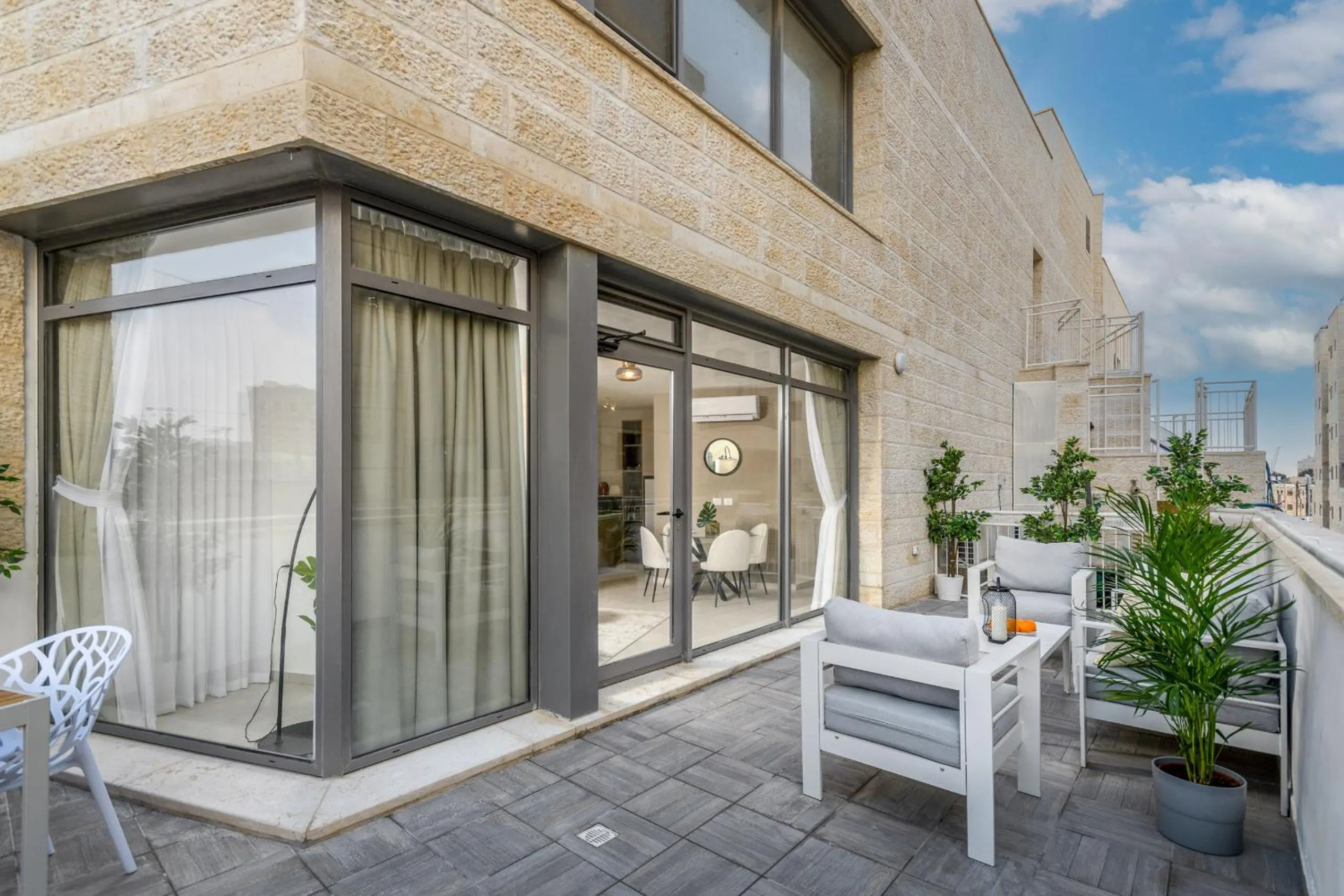 Balcony/Terrace in Unique Mini Penthouse In The Heart Of Jerusalem