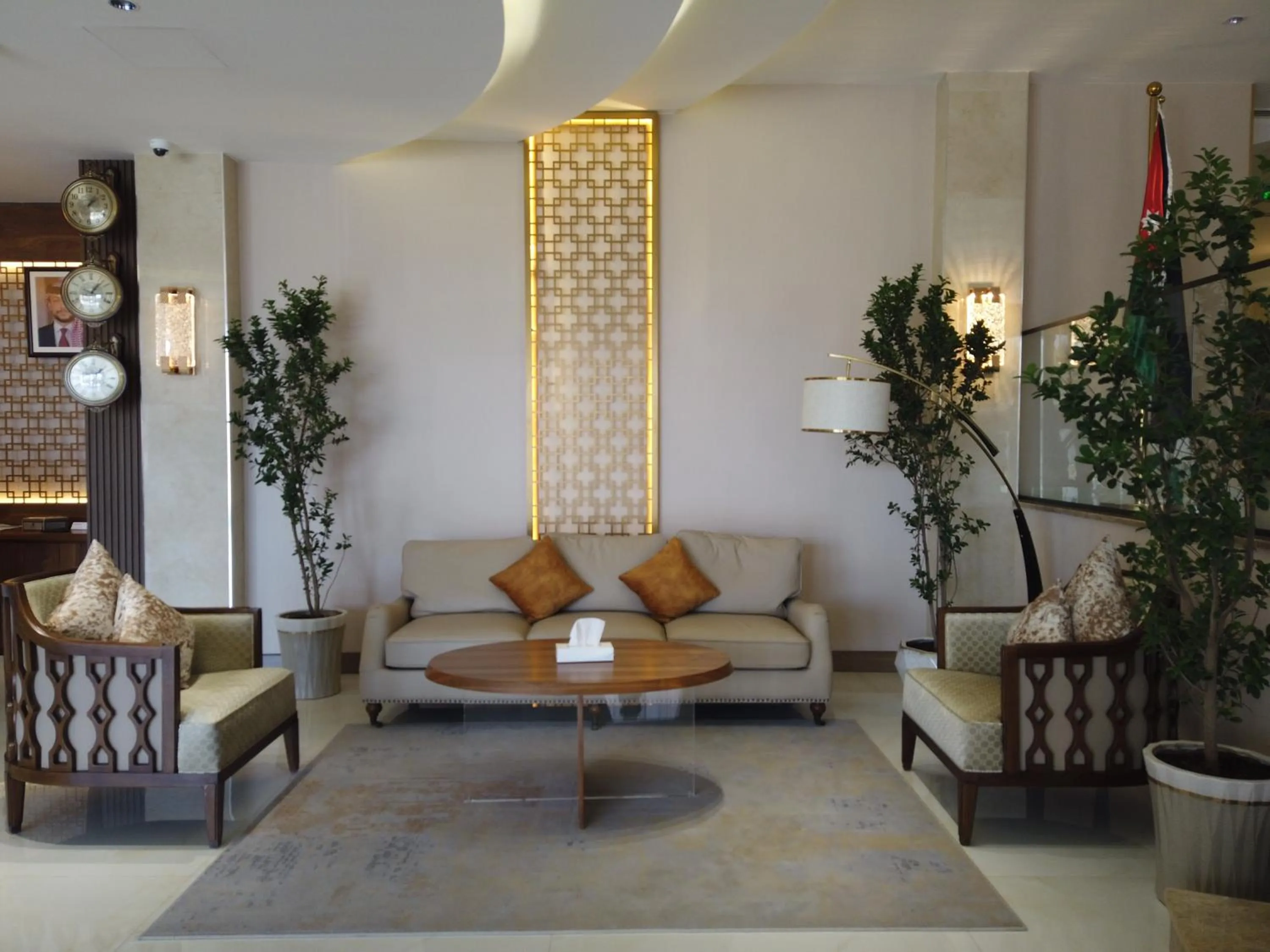 Seating area in H Luxury Hotel