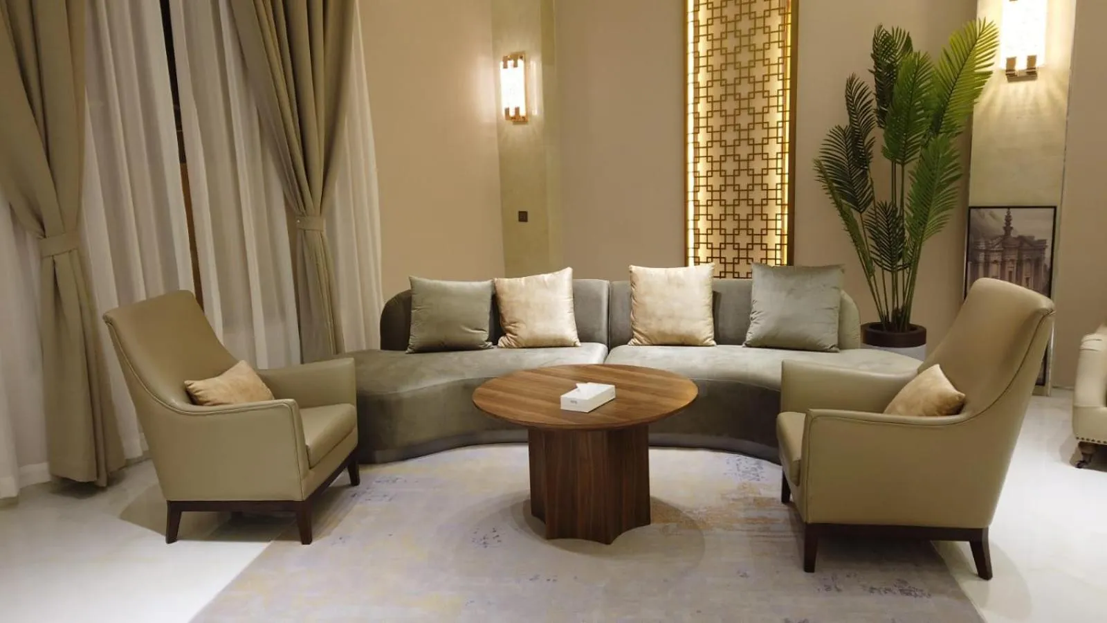 Seating area in H Luxury Hotel