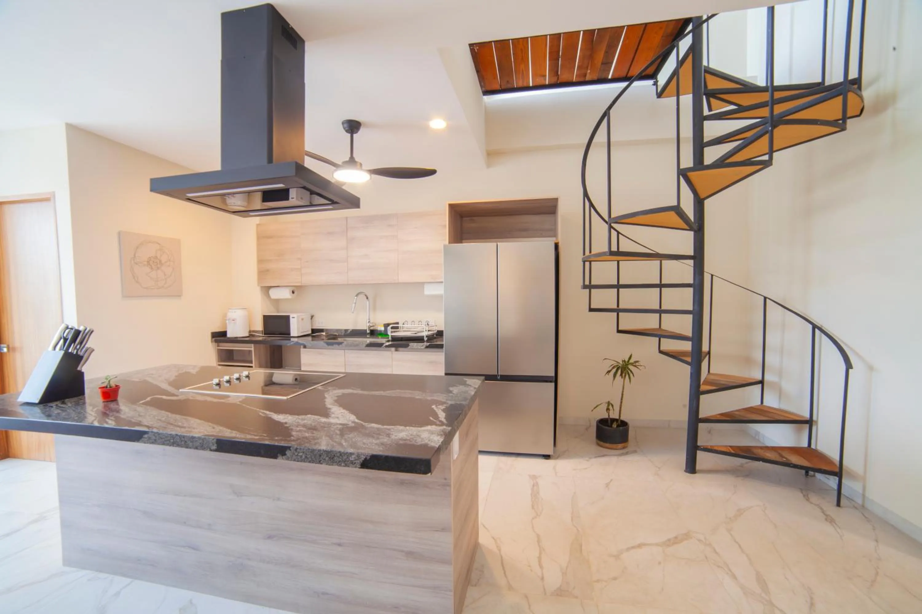 Kitchen or kitchenette in HOTEL BIULÚ