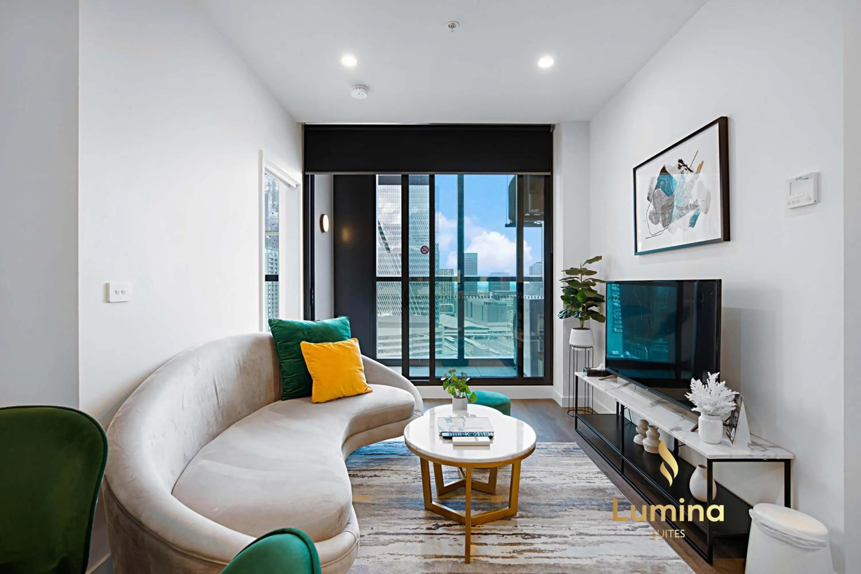Living room in Lumina Suites