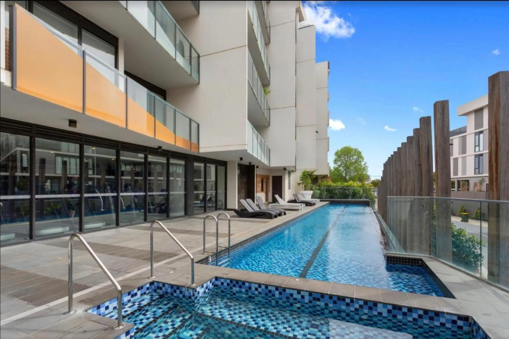 Swimming pool in Sandy Hill apartment, Sandringham