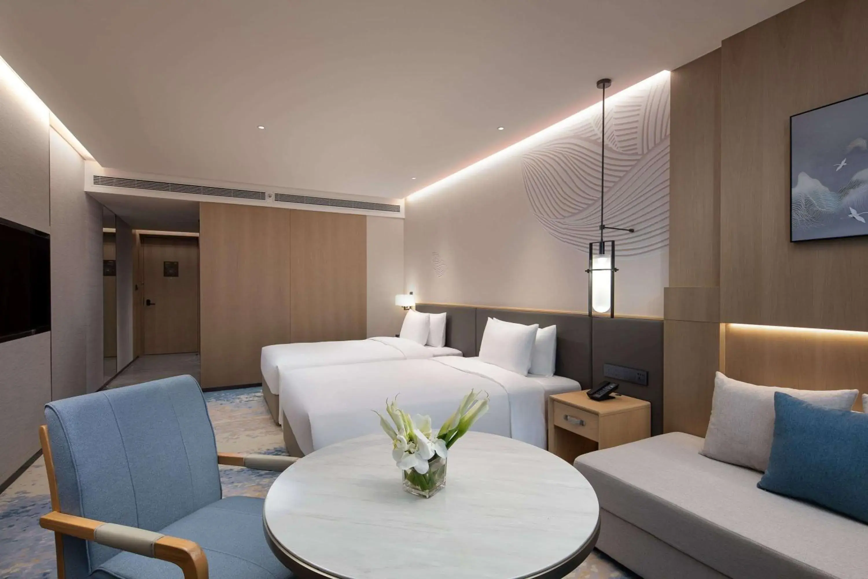 Deluxe Twin Room in Wyndham Guangzhou Baiyun Mountain Deluxe Twin Room in Wyndham Guangzhou Baiyun Mountain