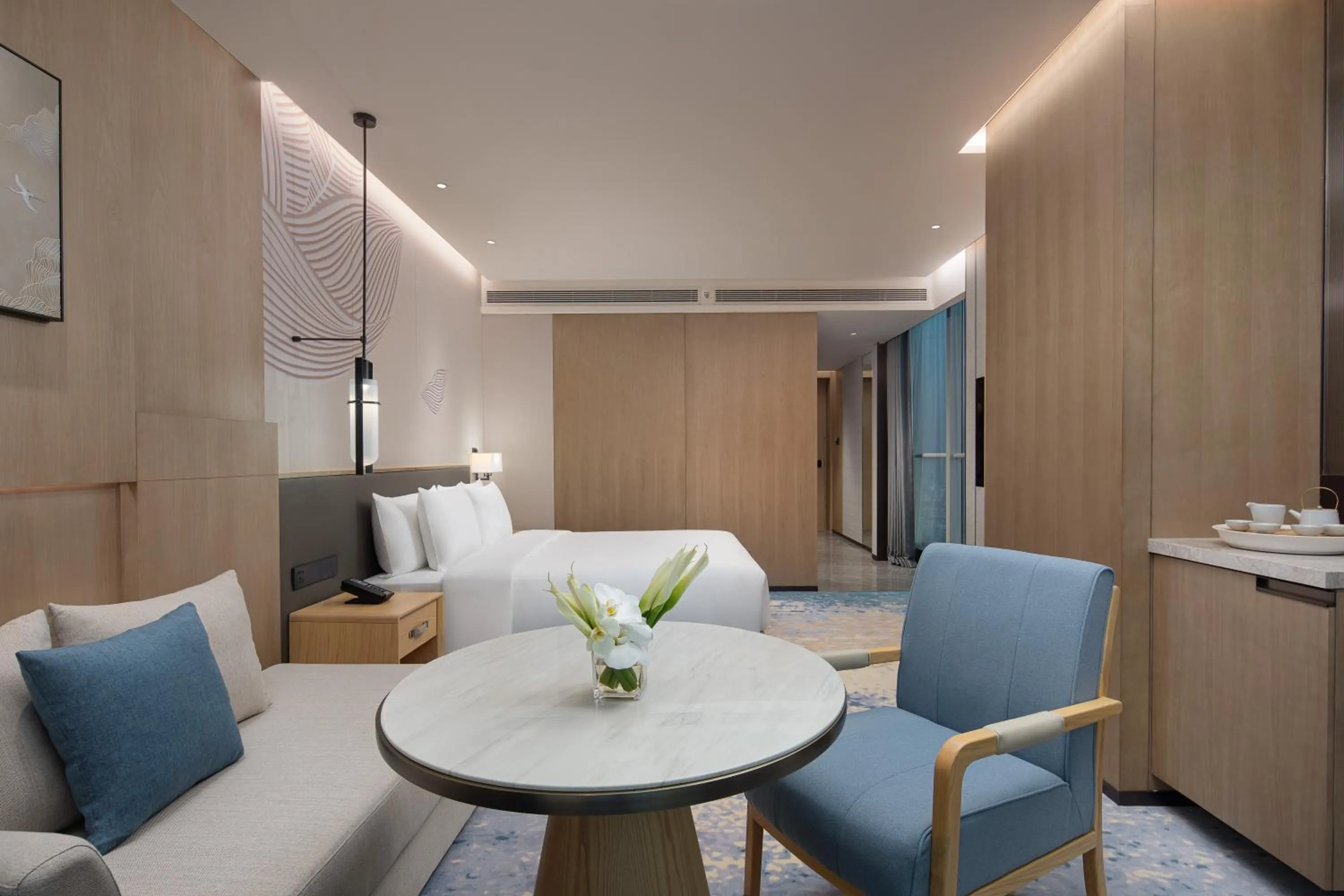 Bed in Wyndham Guangzhou Baiyun Mountain