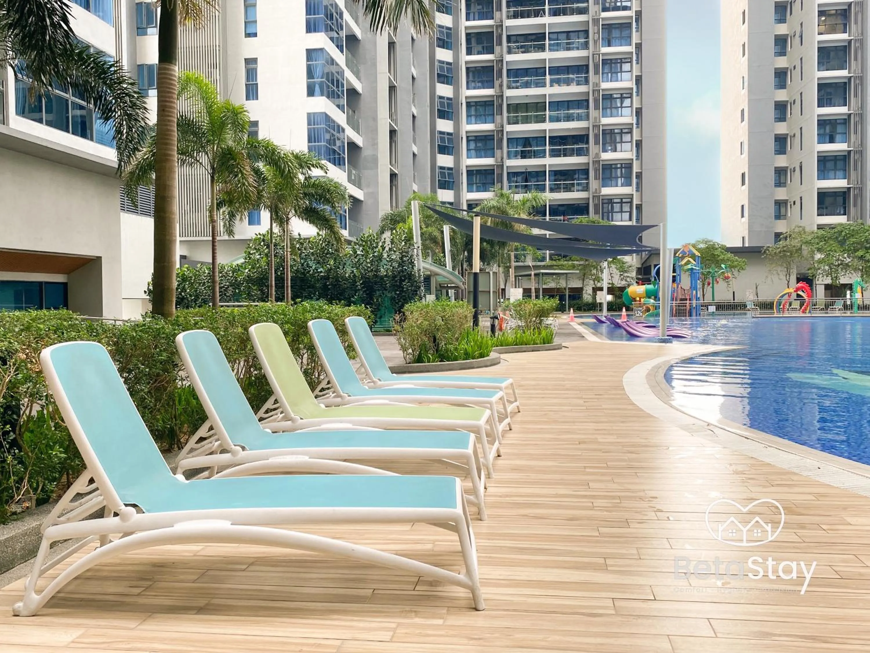 Swimming pool in Atlantis Residences Melaka by BetaStay