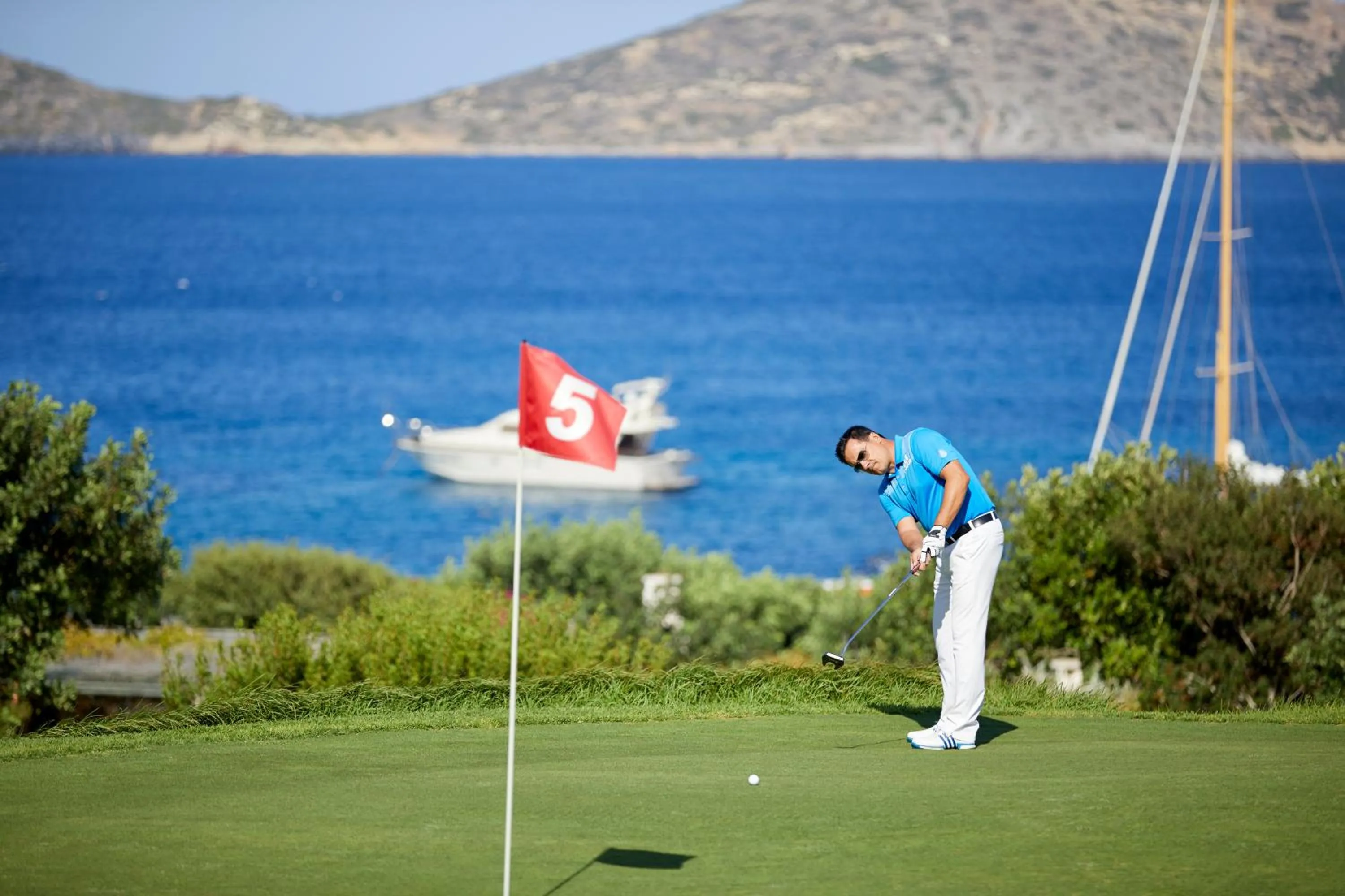 Golfcourse in Porto Elounda Golf & Spa Resort, Six Senses Spa