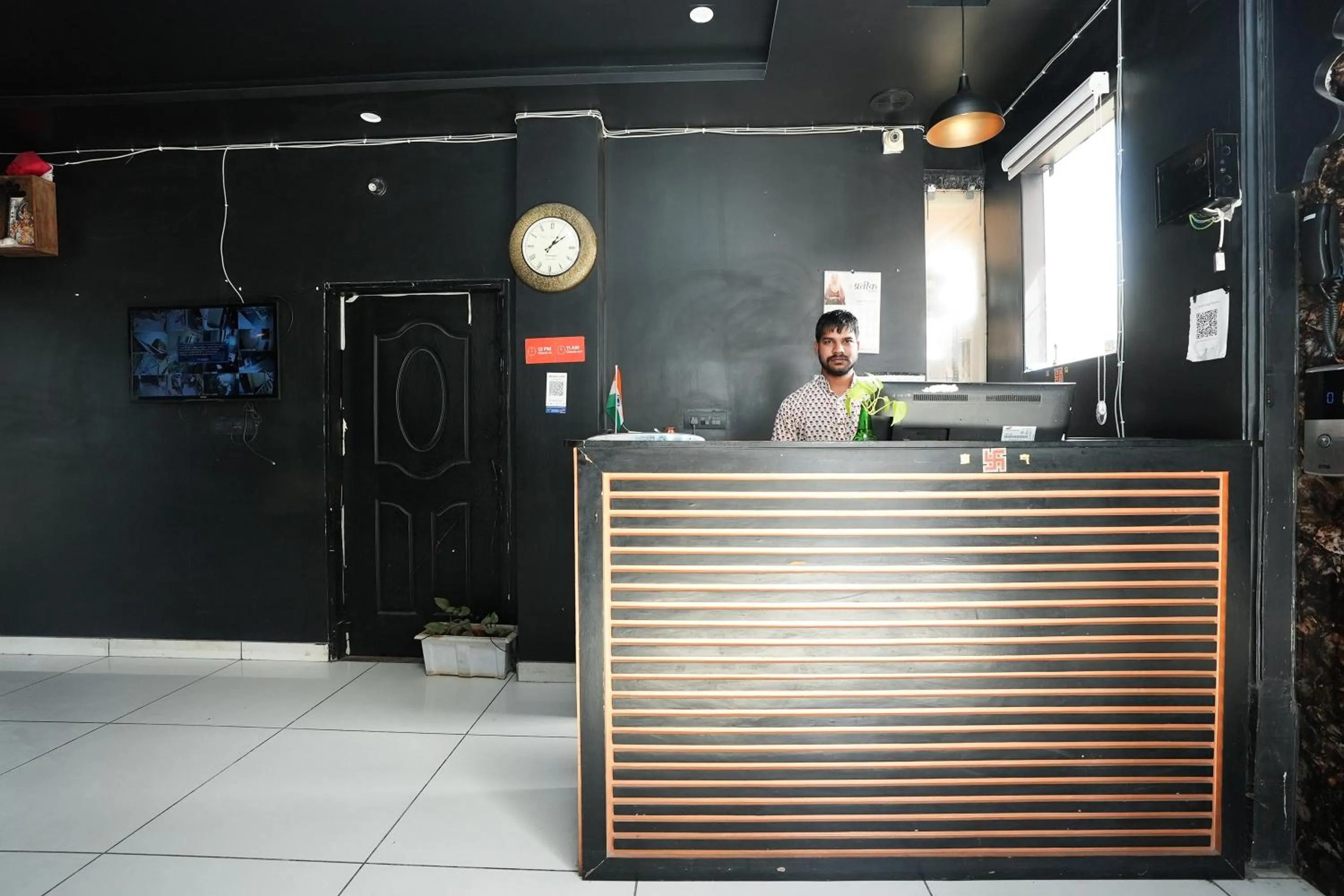 Lobby or reception in Agariya Haveli near Pichola Lake, Udaipur