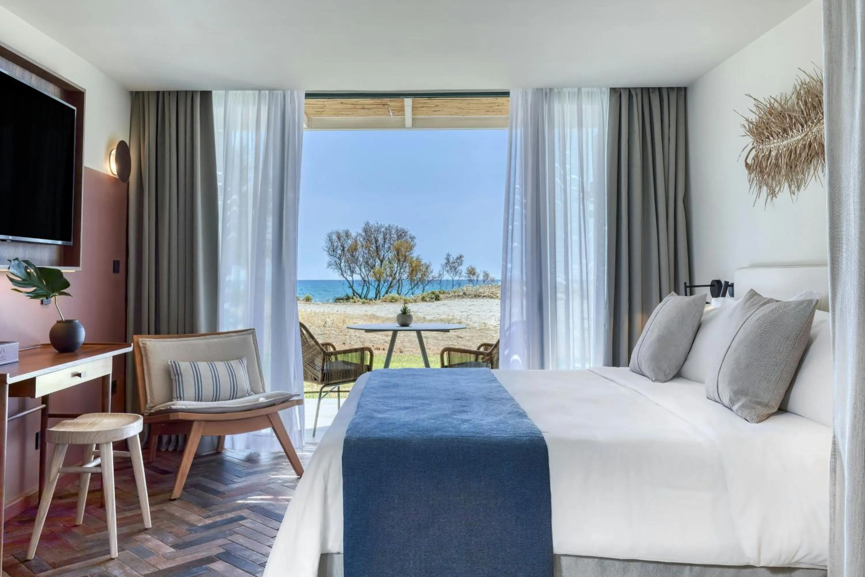 Bedroom, Bed in Domes Aulūs Zante, All Inclusive, Autograph Collection