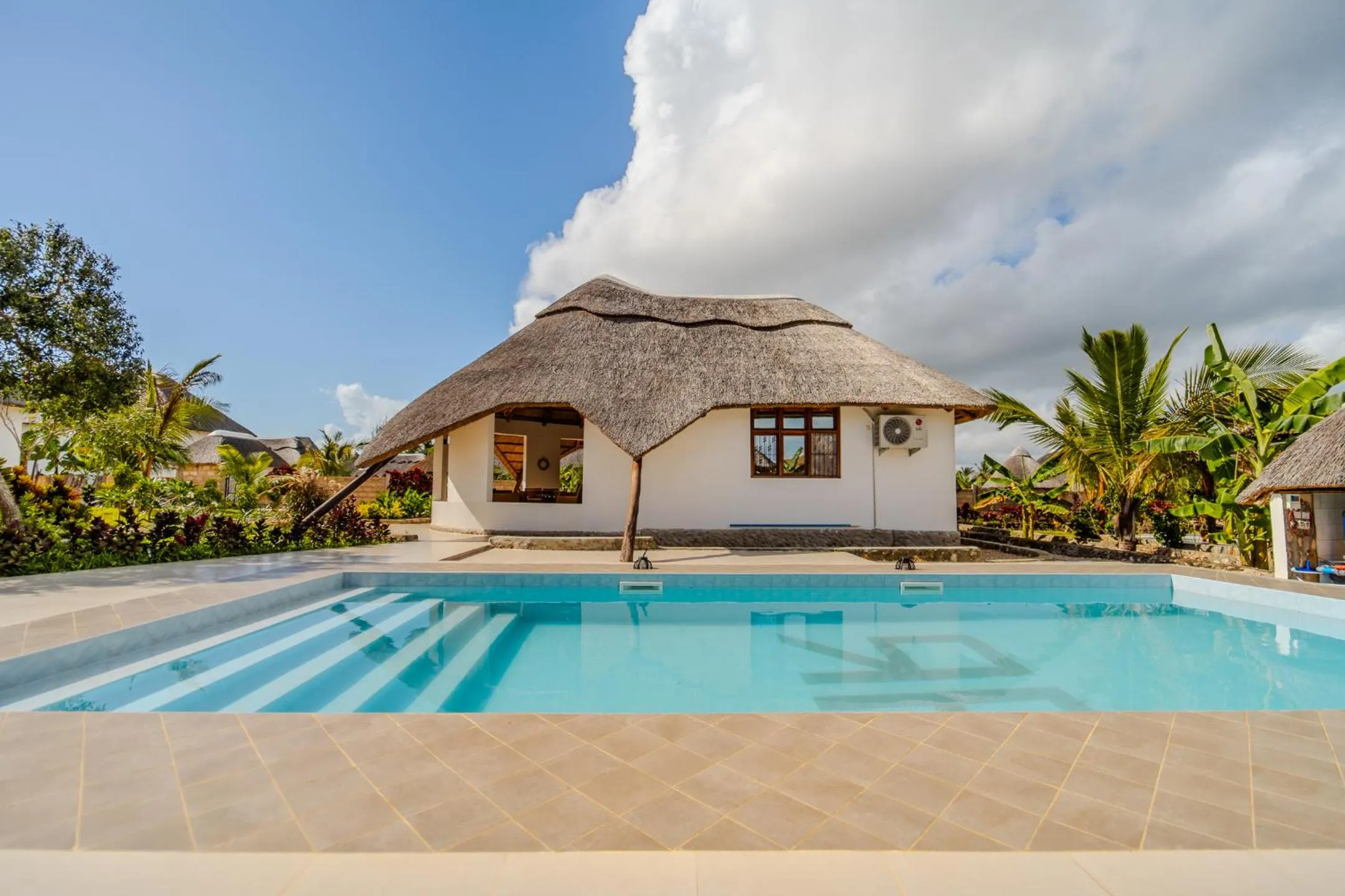 Pool view in Zaria Garden Bungalows