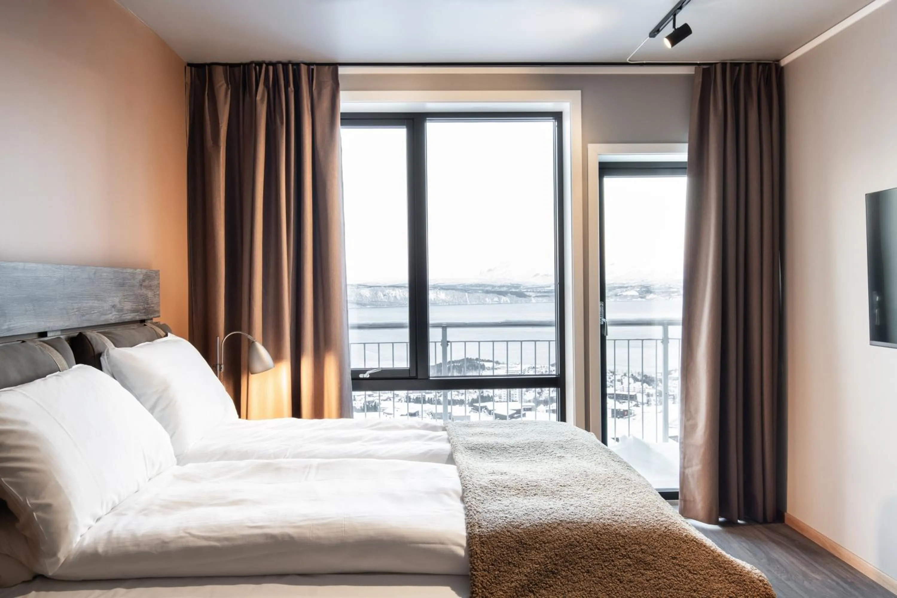 Bedroom, Bed in Basecamp Narvik