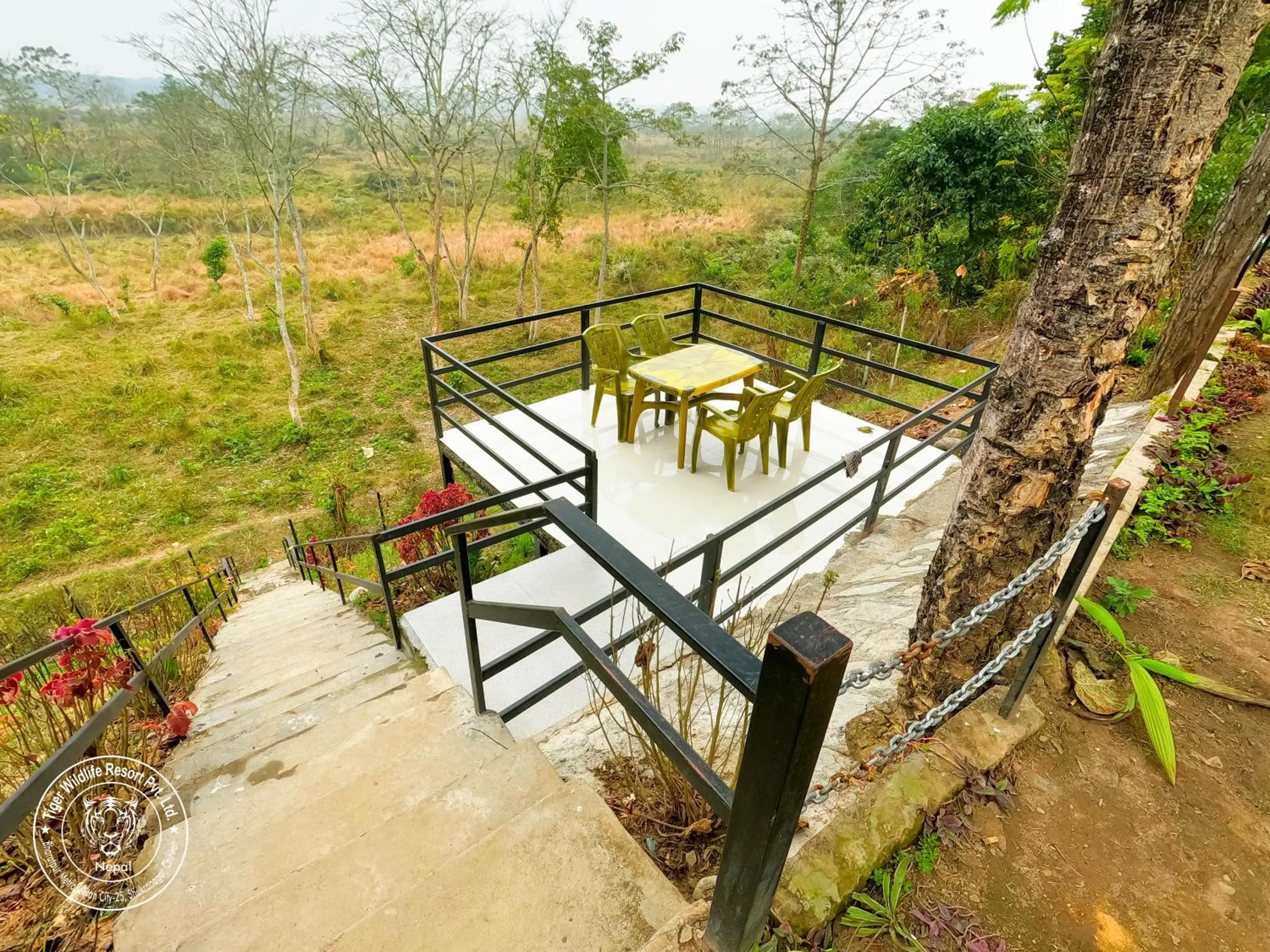 Patio in Tiger Wildlife Resort