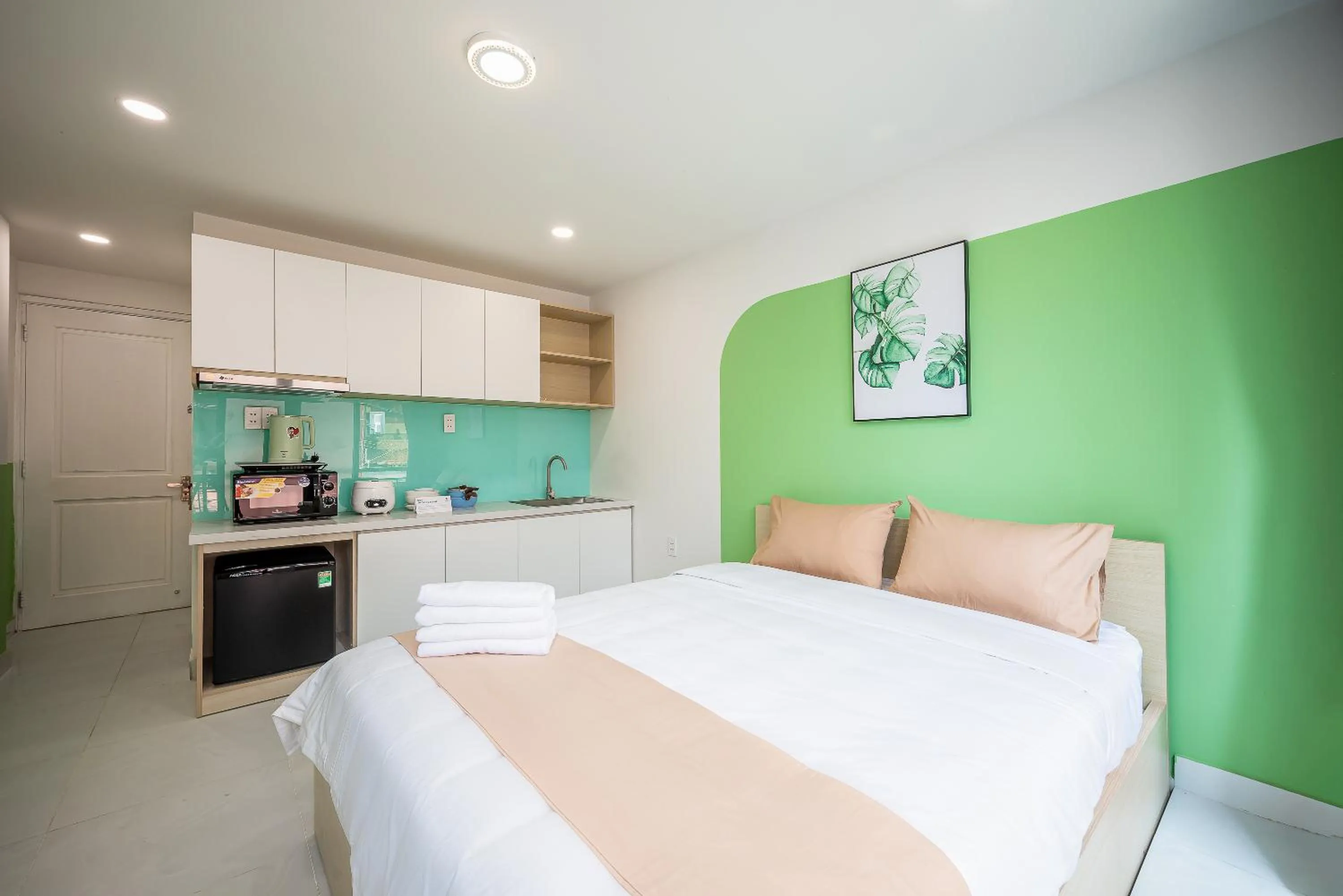 Kitchen or kitchenette, Bed in Cozrum Homes - Coraline House