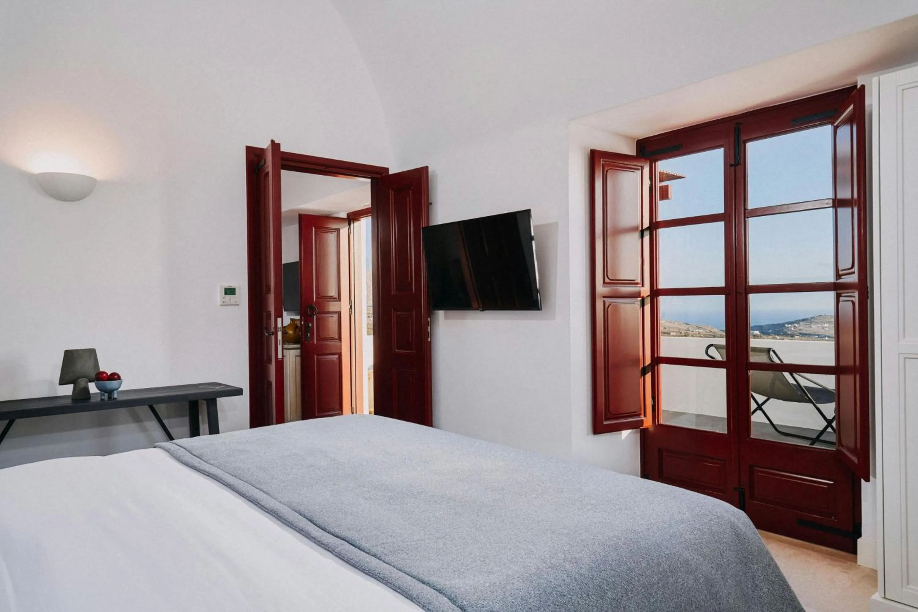 Bedroom, Bed in Vedema, a Luxury Collection Resort, Santorini