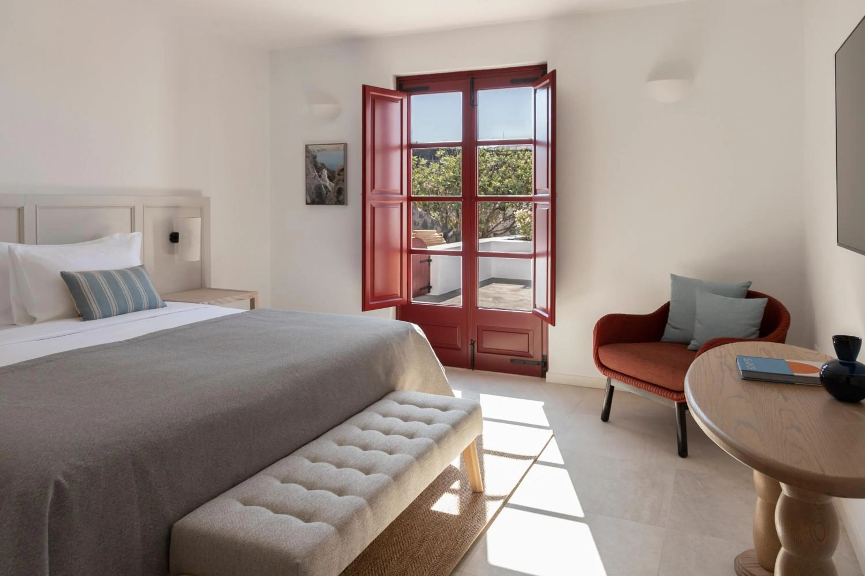 Bedroom, Bed in Vedema, a Luxury Collection Resort, Santorini