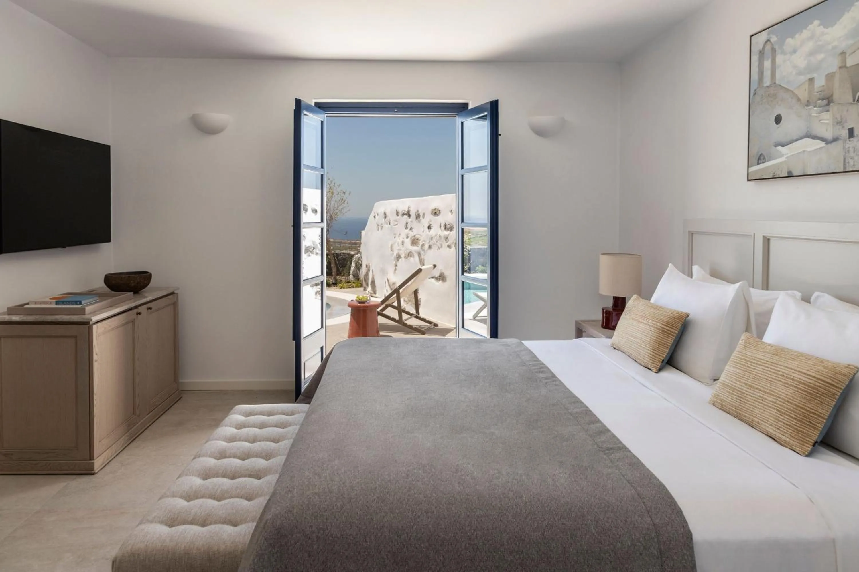 Bedroom, Bed in Vedema, a Luxury Collection Resort, Santorini