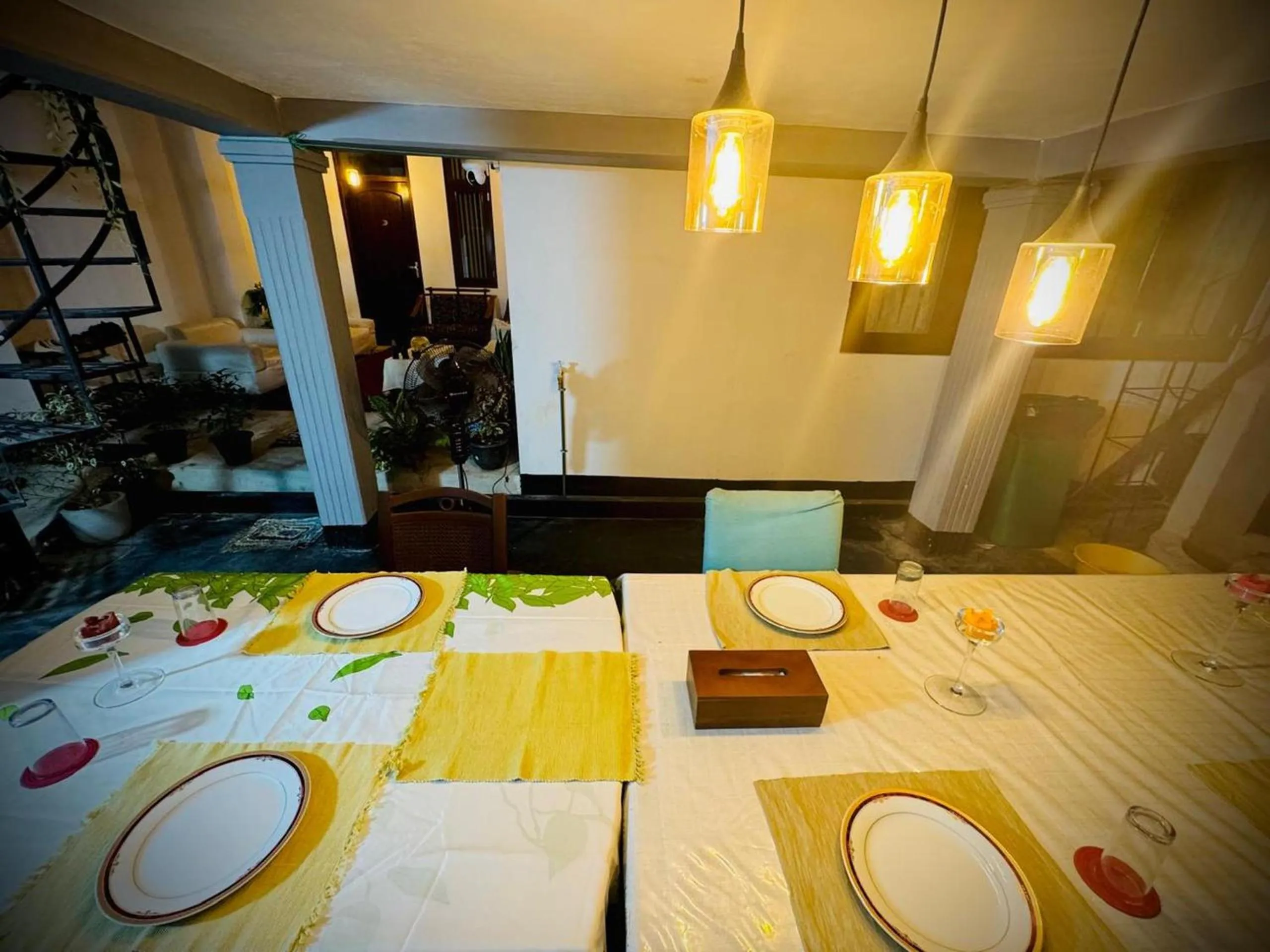 Dining area, Bed in Sea Breeze Guest House Negombo
