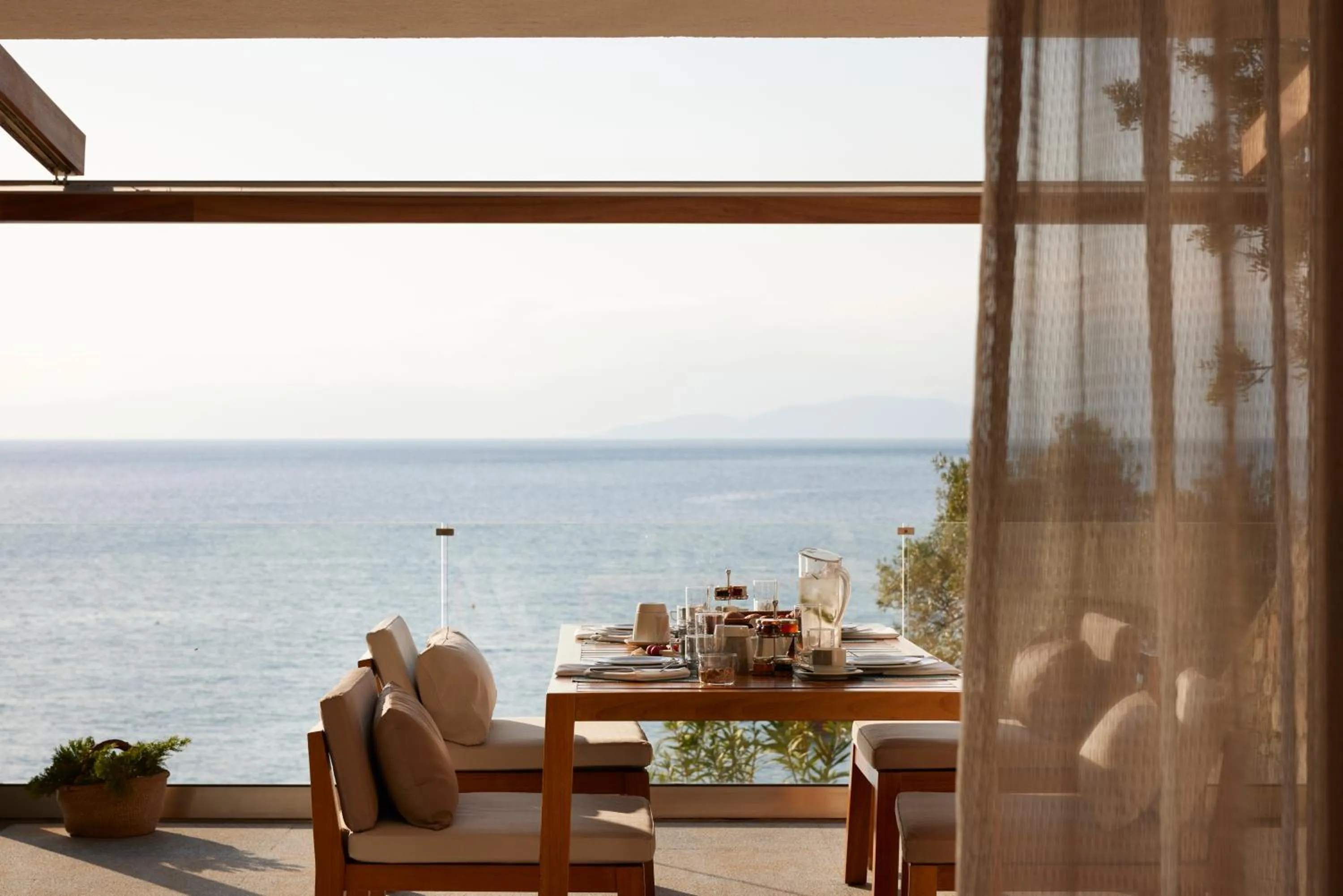 Balcony/Terrace in Elounda Peninsula Luxury Resort, Six Senses Spa