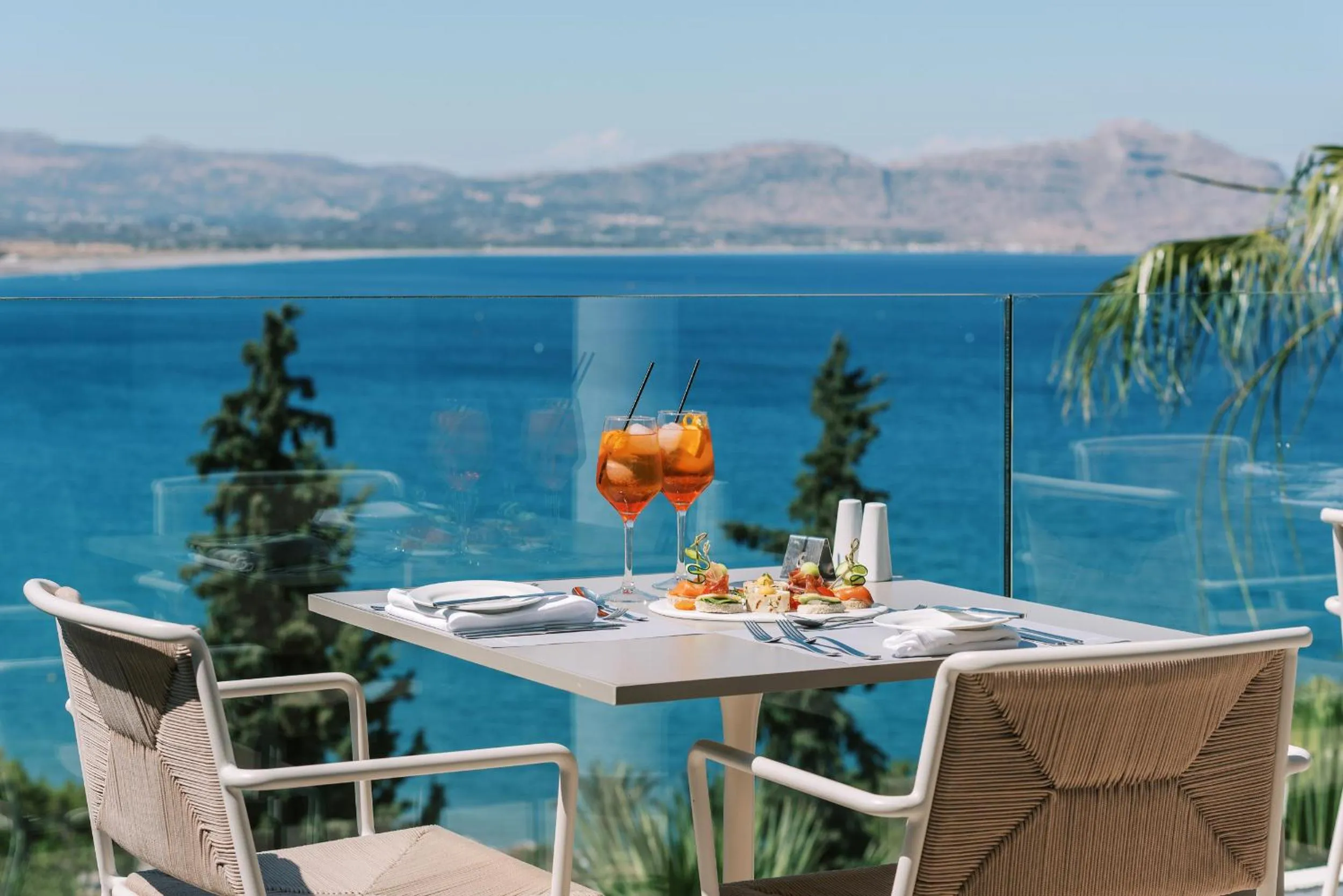 Dinner in Lindos Mare, Seaside Hotel