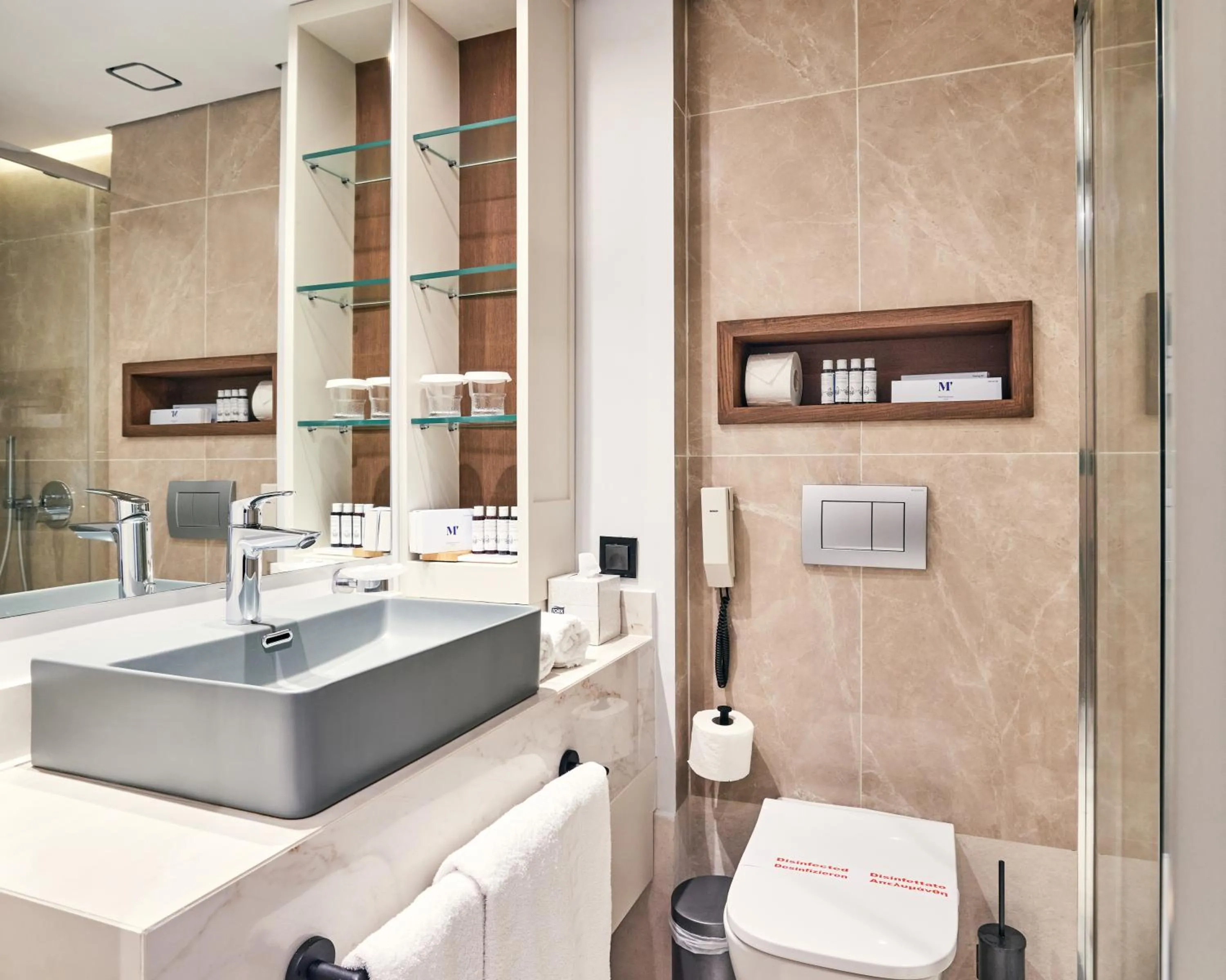 Shower in Mediterranean Hotel