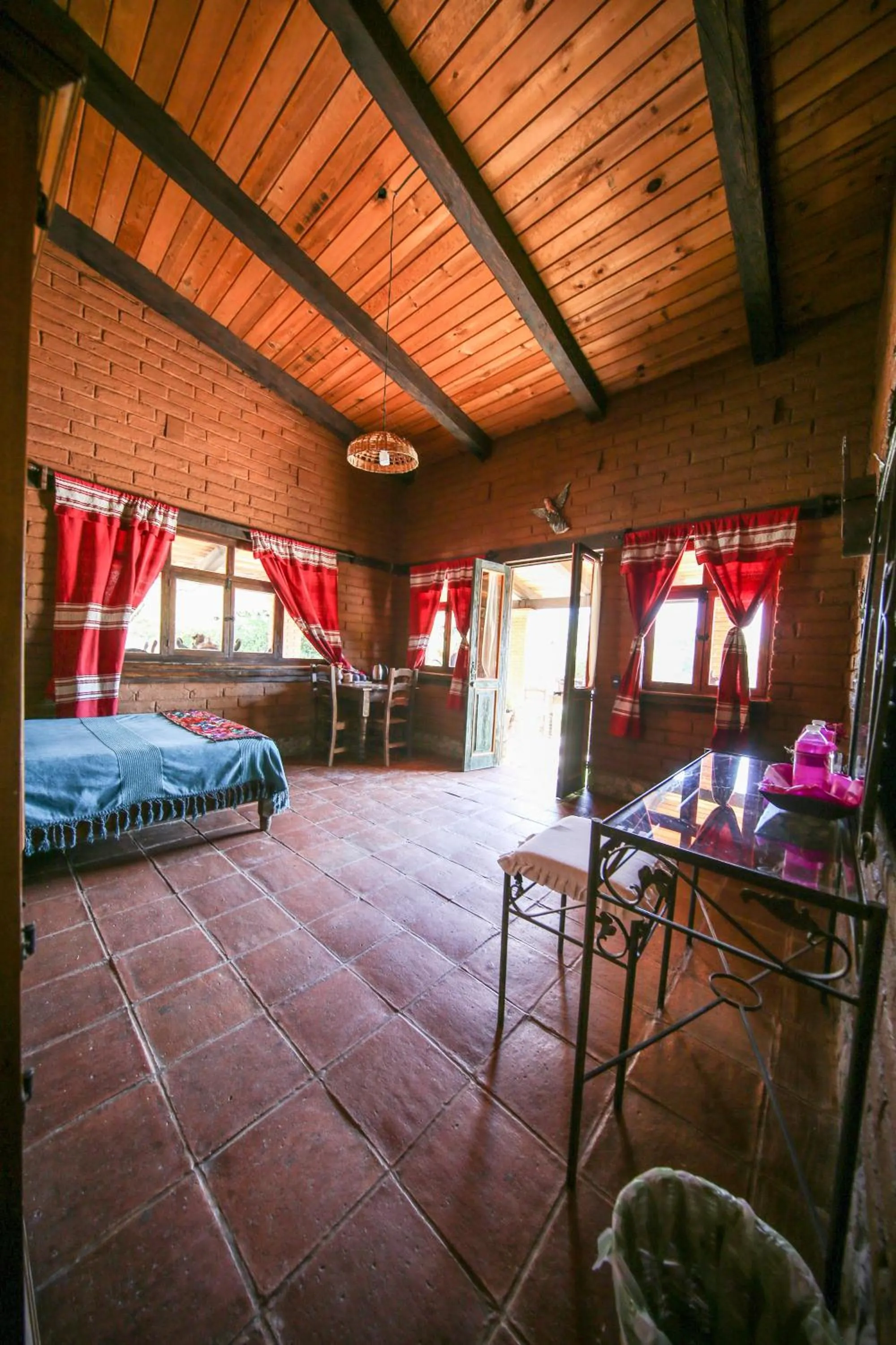 Bed in Huayápam Yù'ú Lodge