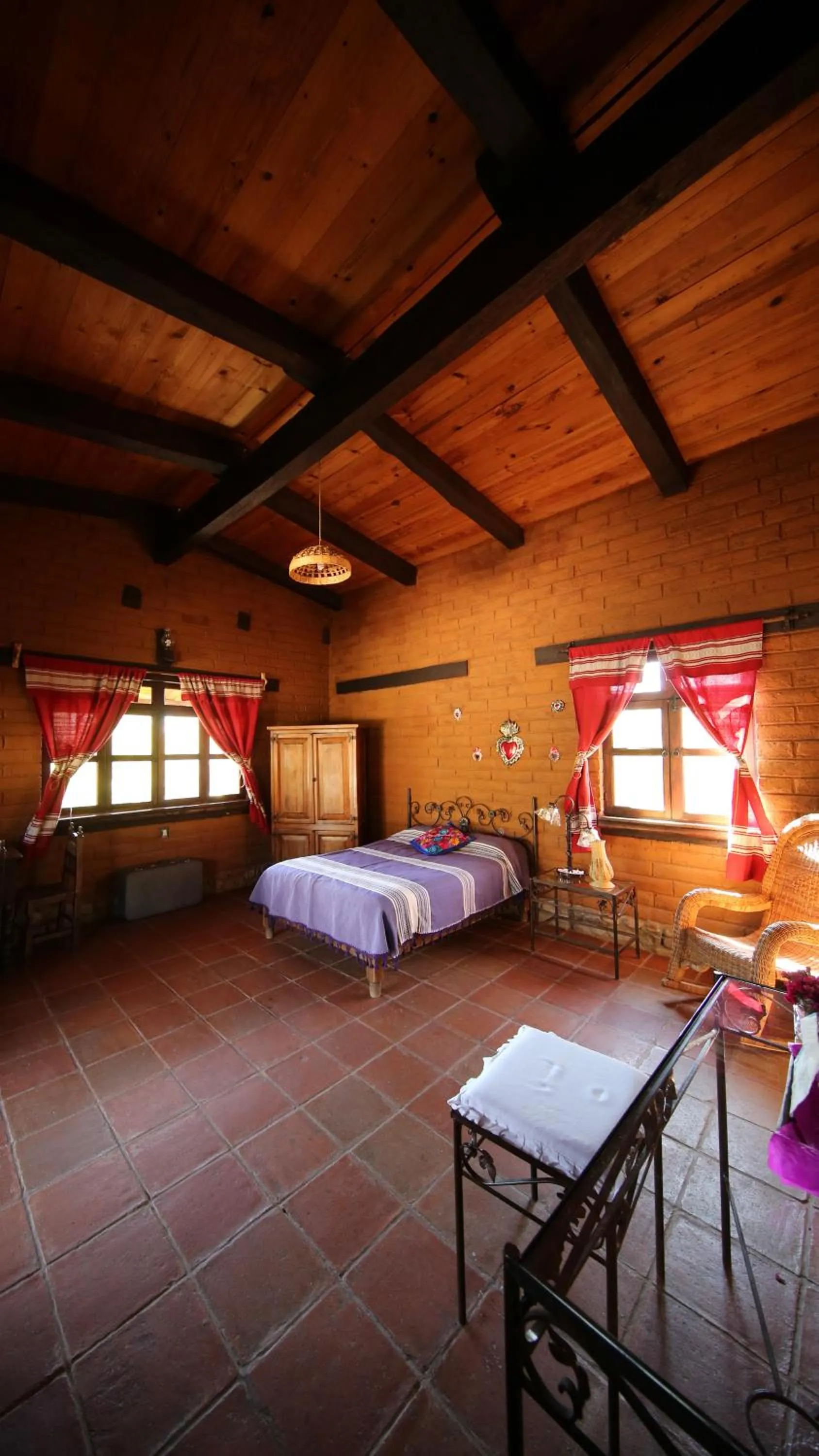 Bed in Huayápam Yù'ú Lodge