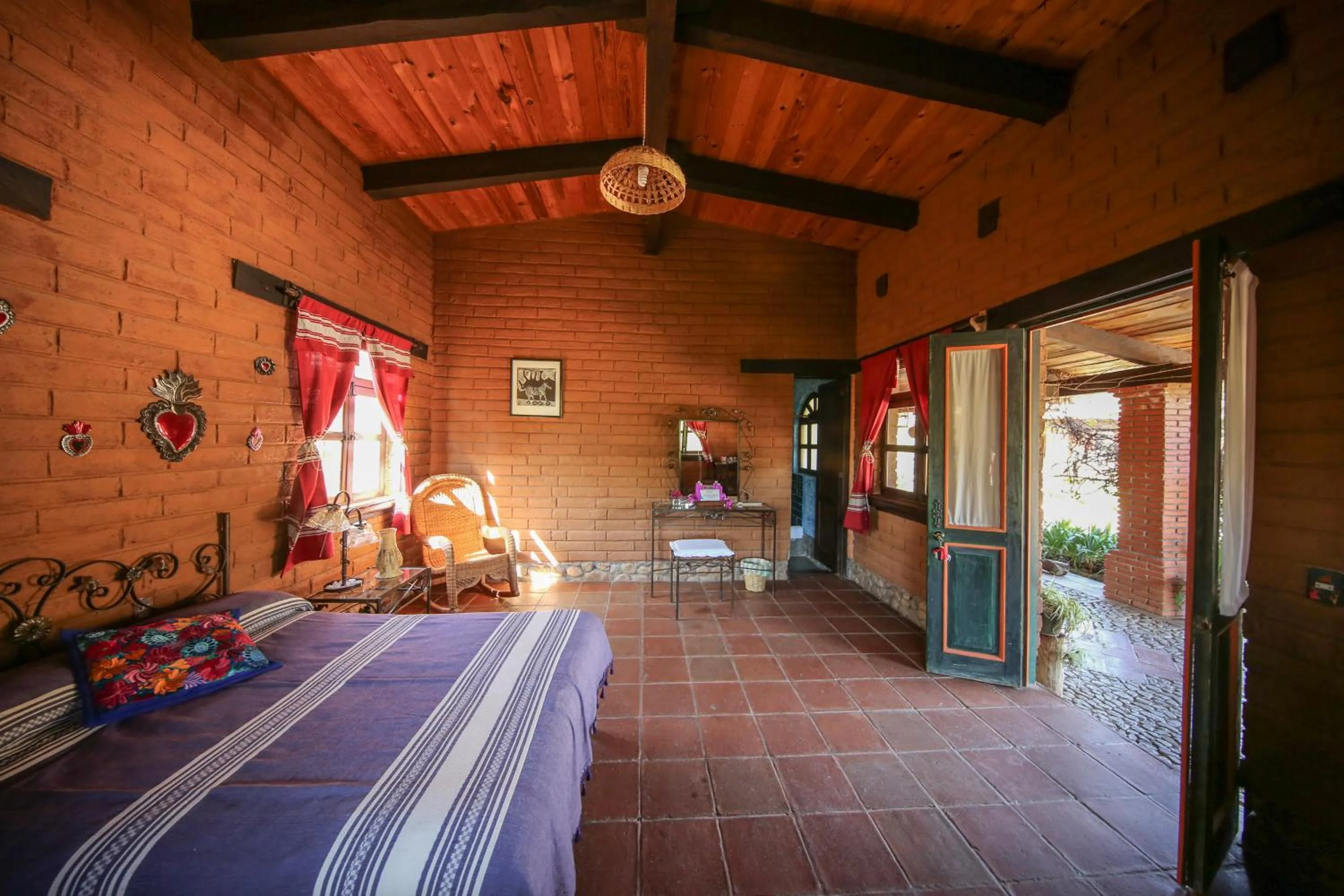 Bed in Huayápam Yù'ú Lodge