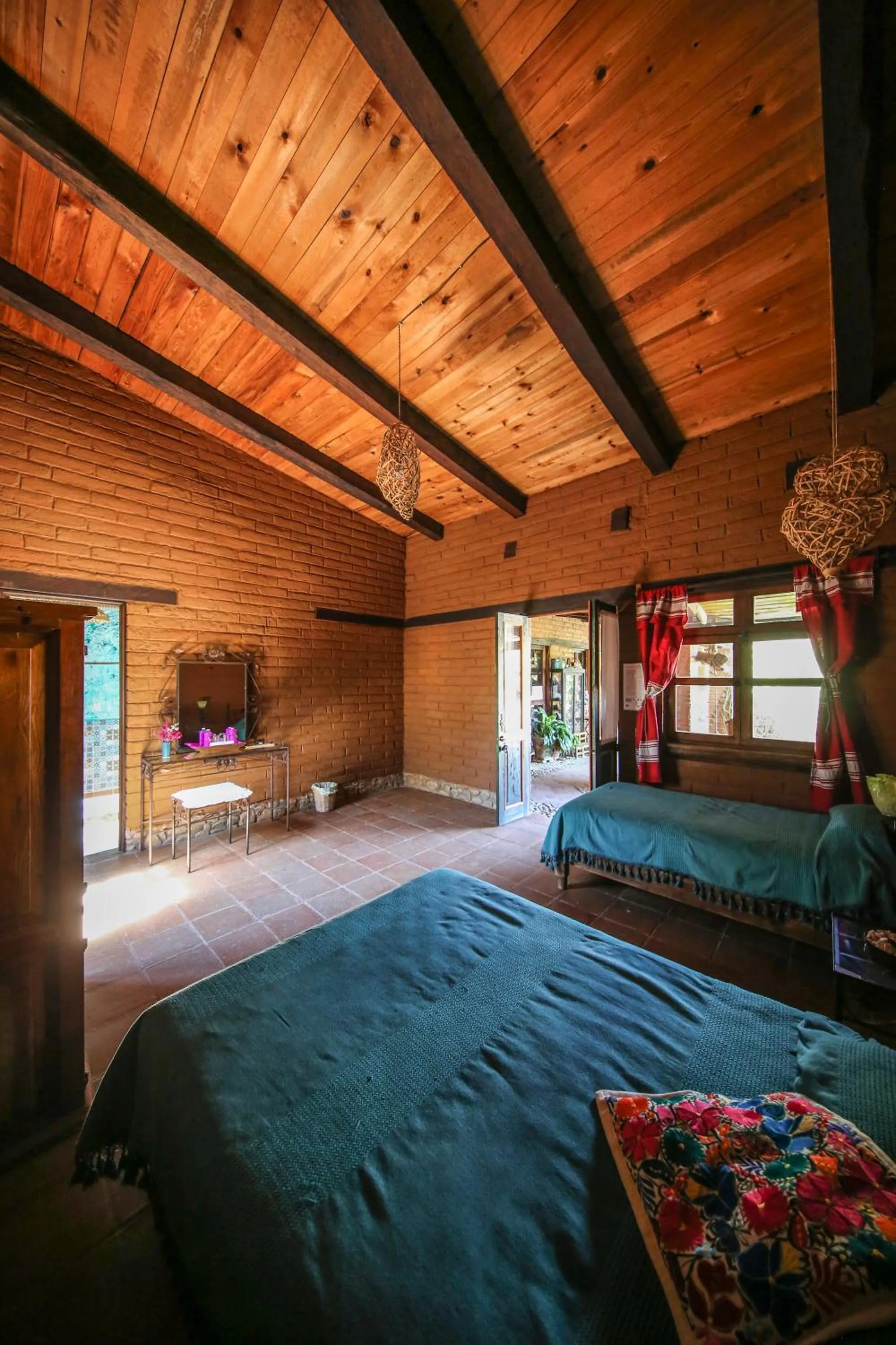 Bed in Huayápam Yù'ú Lodge