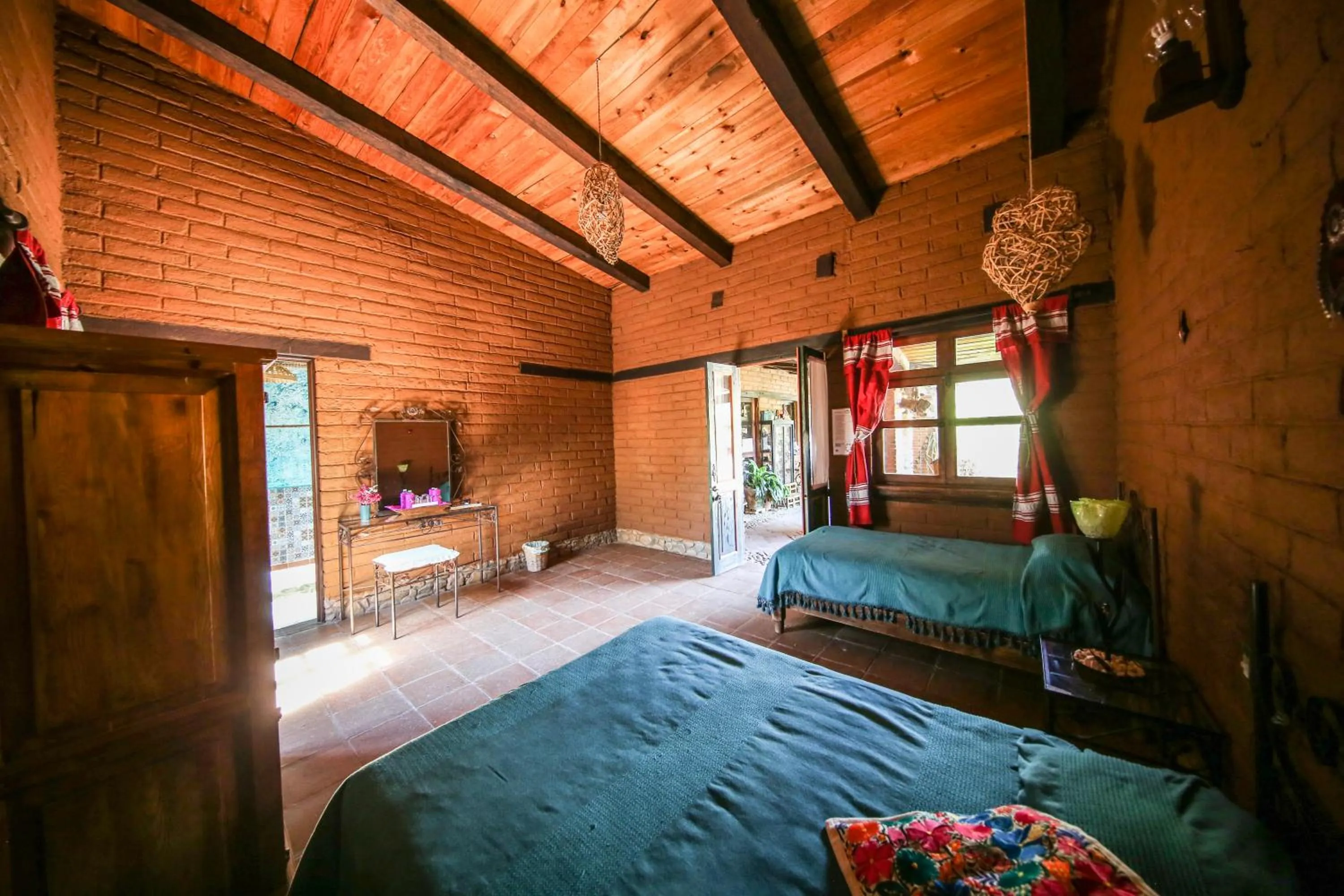 Bed in Huayápam Yù'ú Lodge