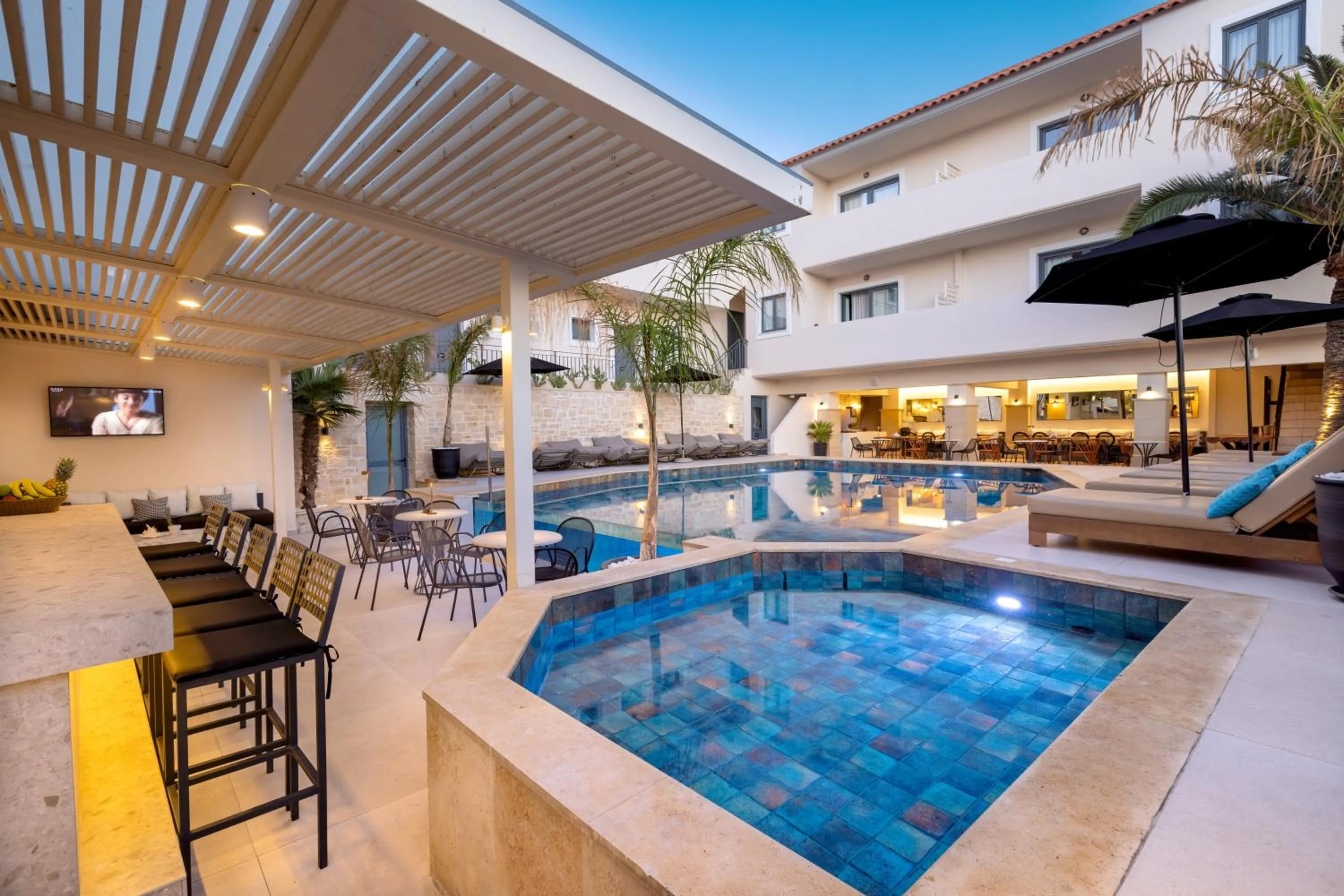 Pool view in La Stella Suites