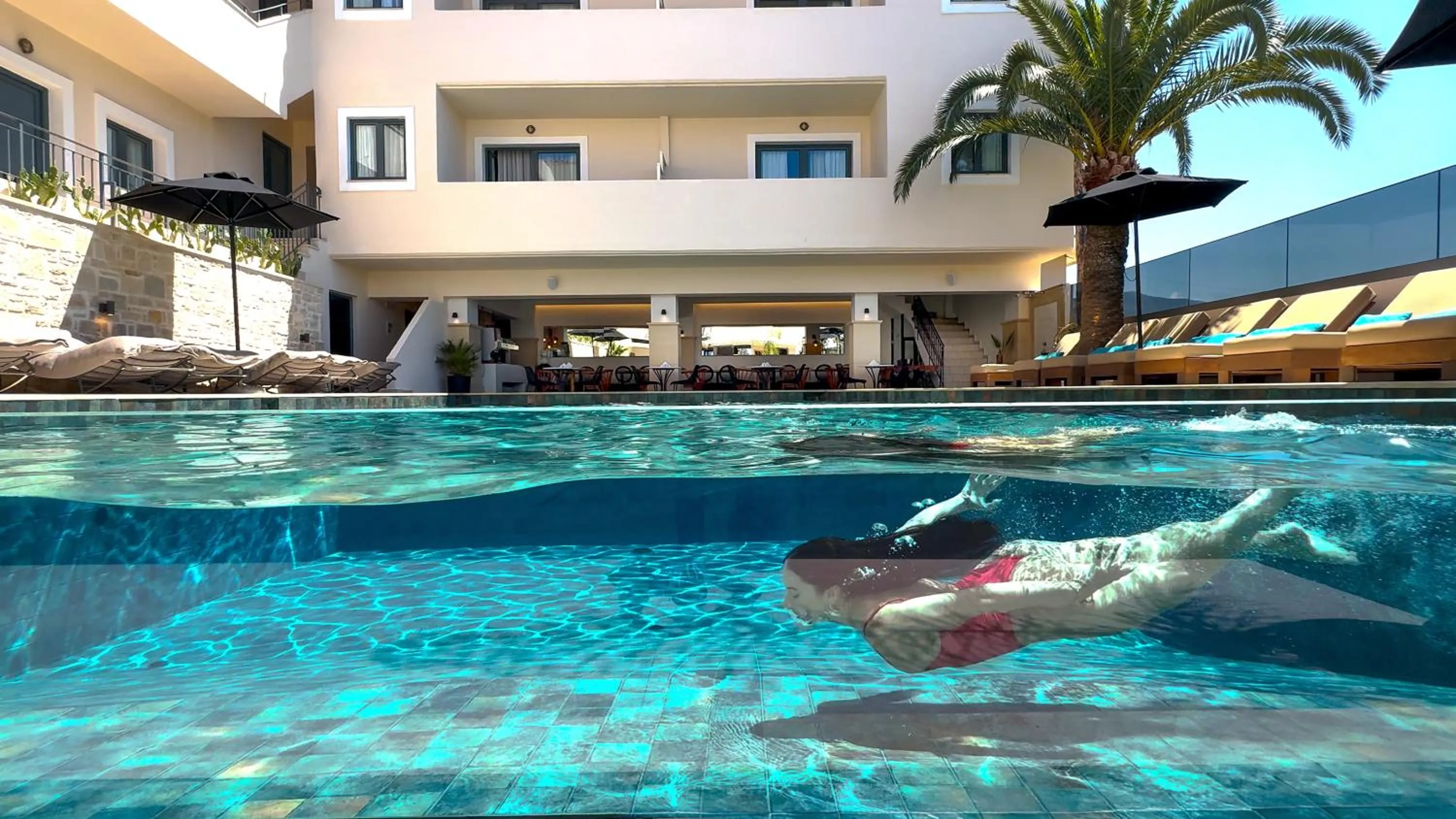 Pool view in La Stella Suites