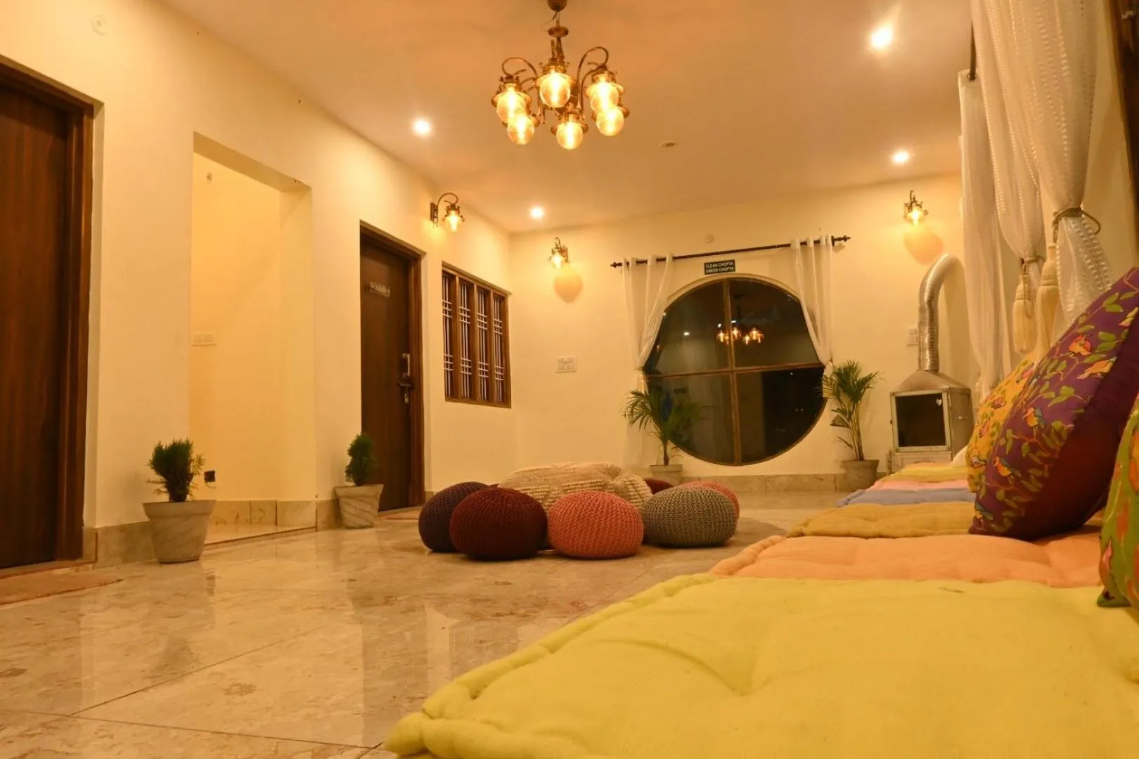 Living room in The Bunker House