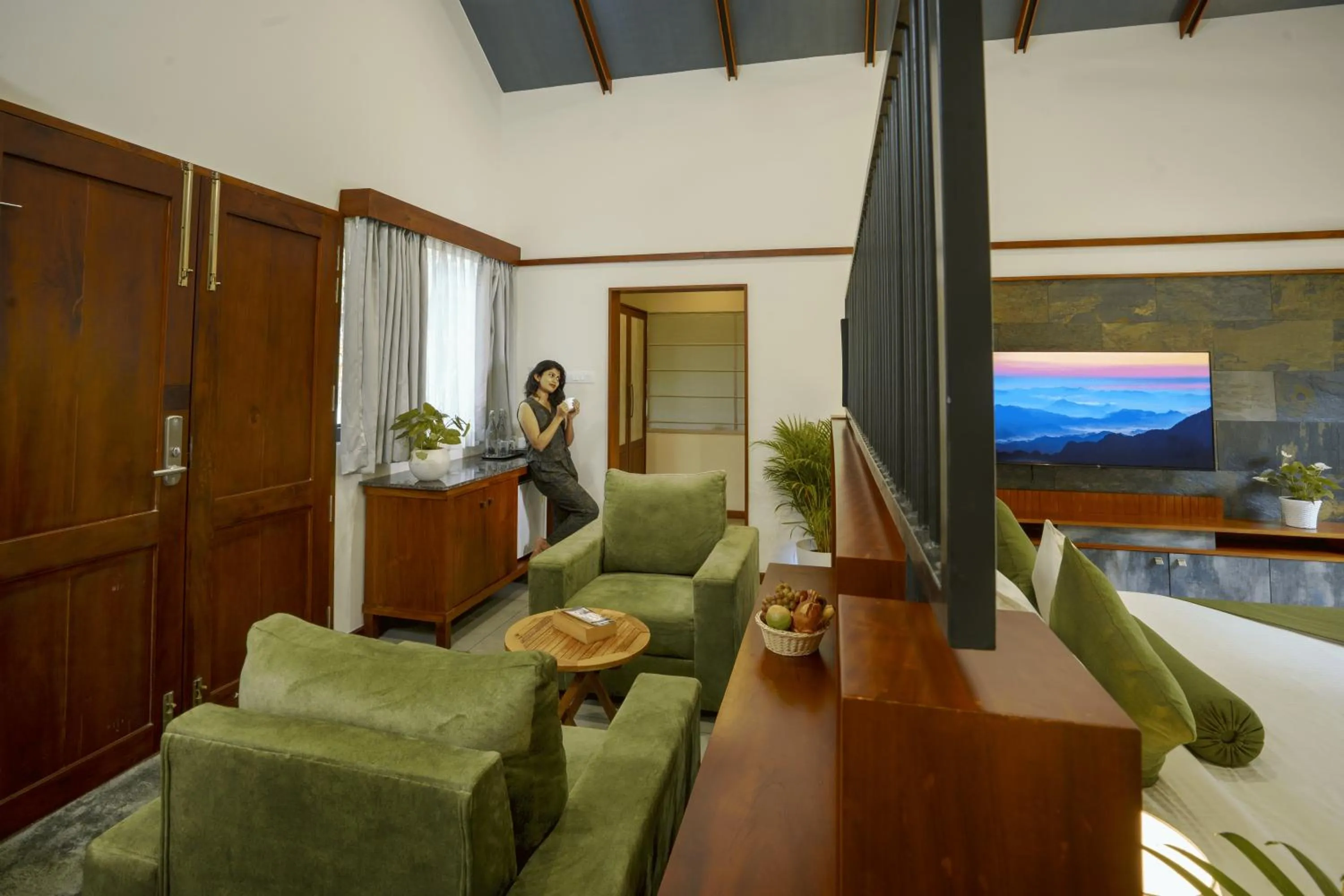 TV and multimedia, Bed in Crystal Kuruva Nature Resort & Spa