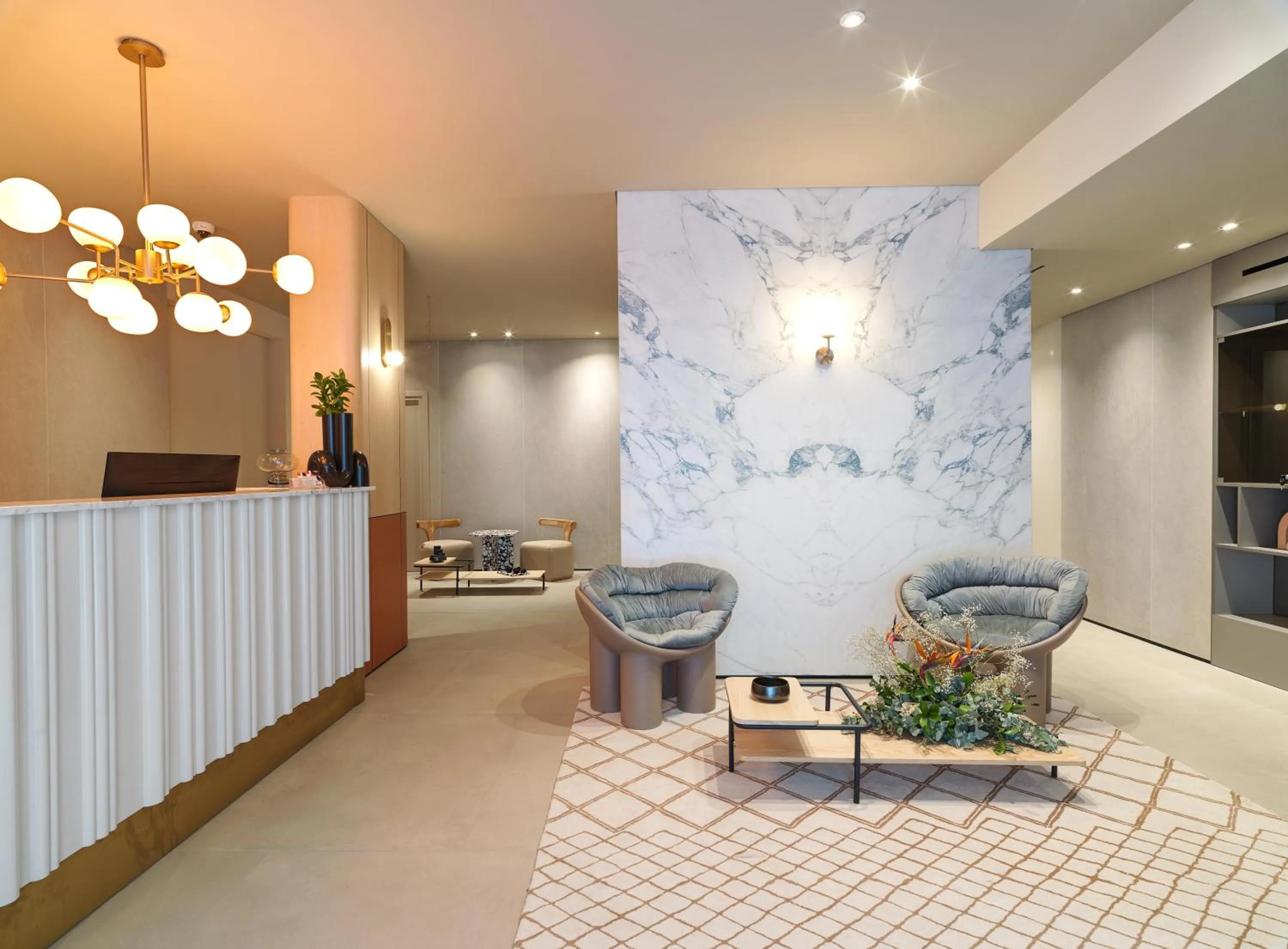 Lobby or reception in LIV Mackenzie Beach Suites Larnaca ADULTS ONLY