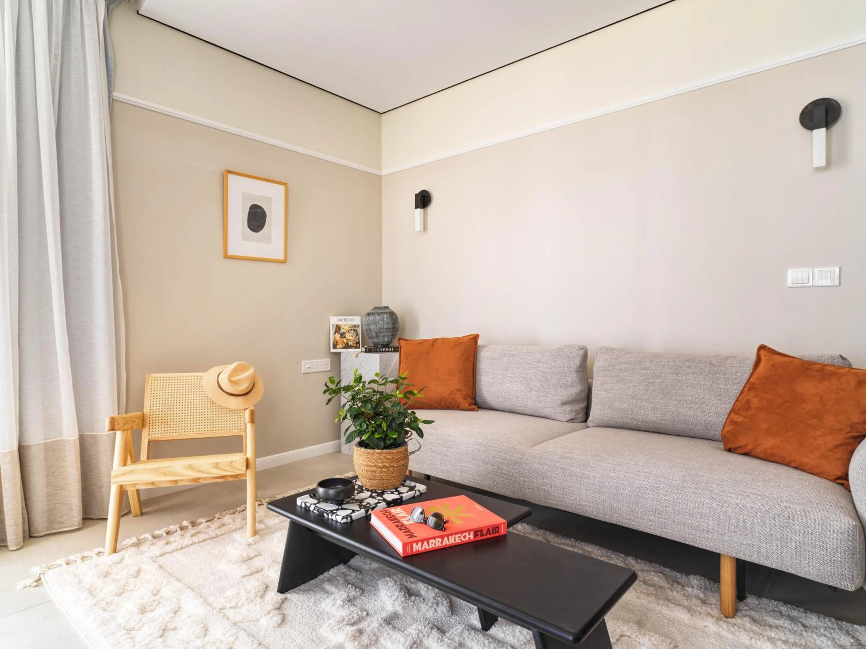 Living room in LIV Mackenzie Beach Suites Larnaca ADULTS ONLY