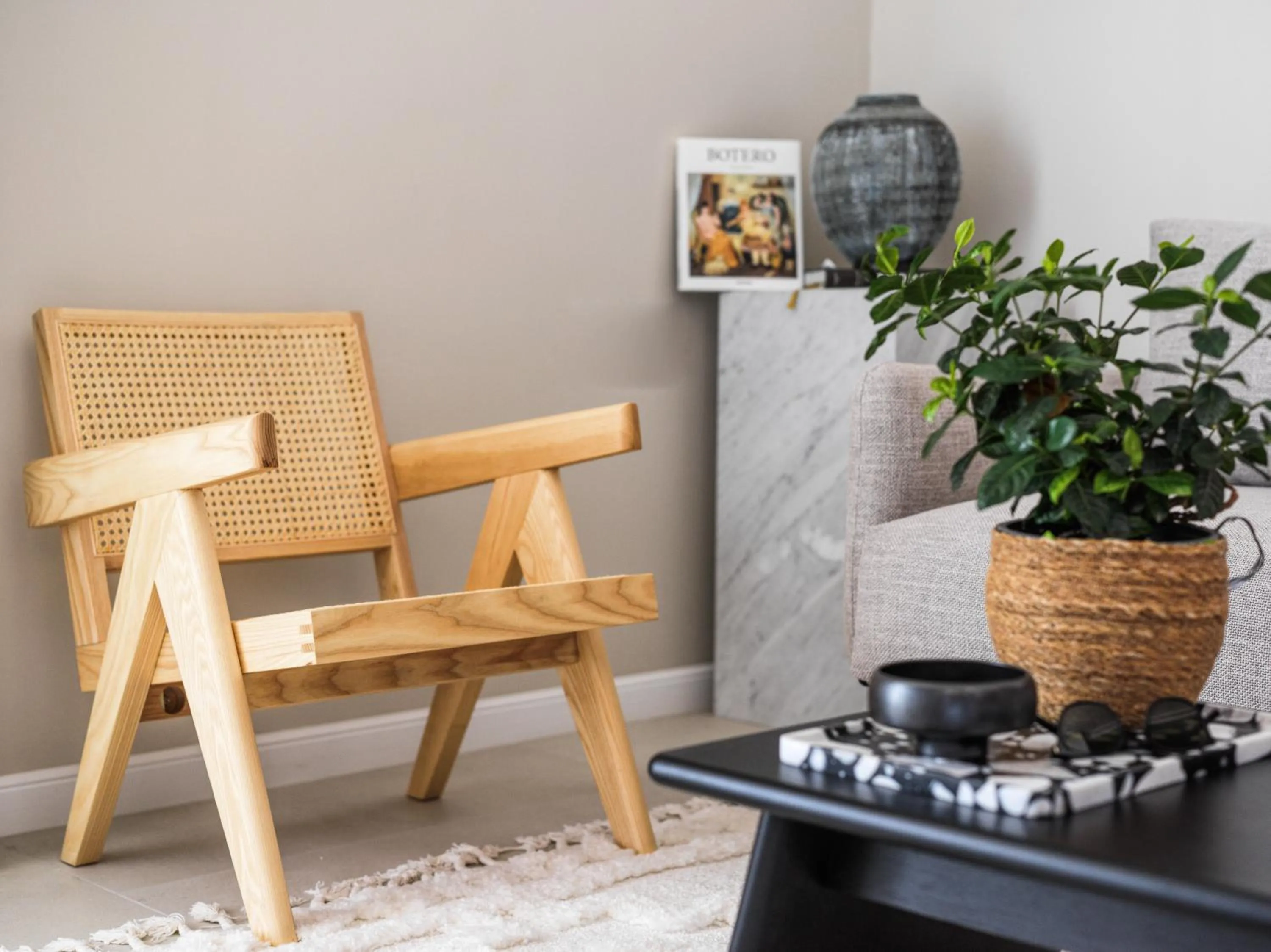 Seating area in LIV Mackenzie Beach Suites Larnaca ADULTS ONLY