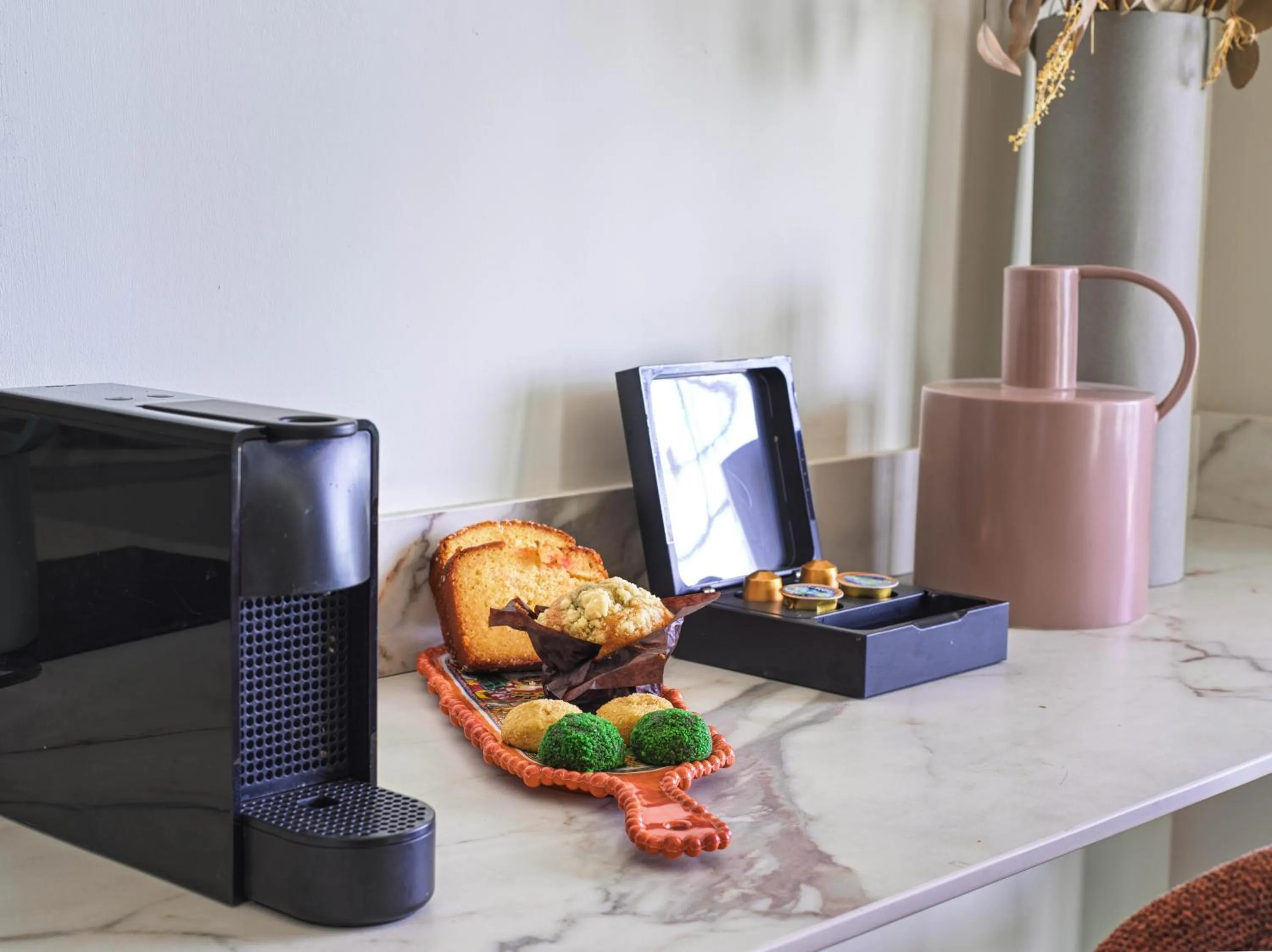 Food and drinks in LIV Mackenzie Beach Suites Larnaca ADULTS ONLY