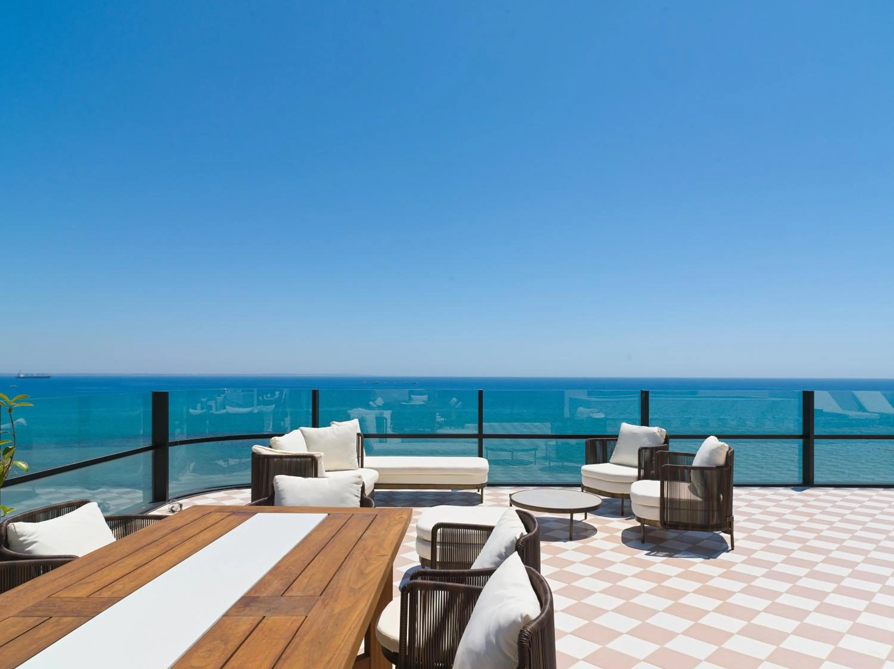 Sea view in LIV Mackenzie Beach Suites Larnaca ADULTS ONLY