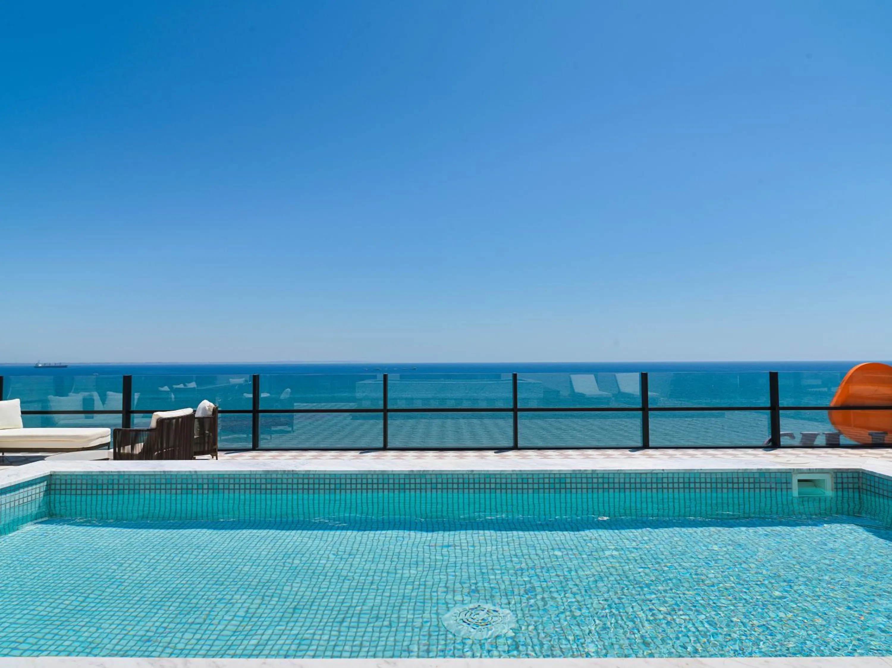 Sea view in LIV Mackenzie Beach Suites Larnaca ADULTS ONLY