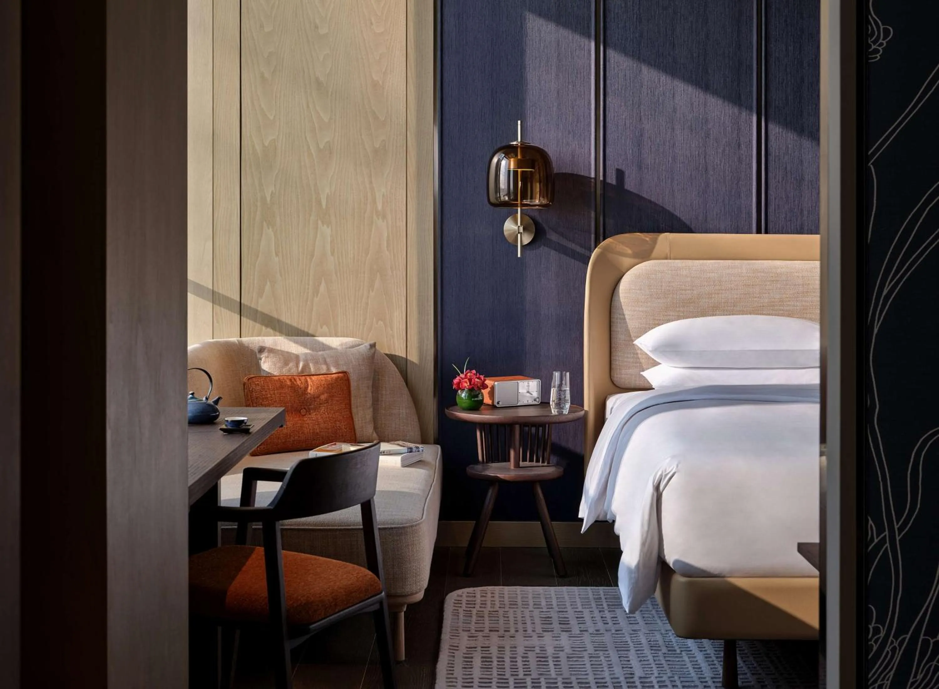 Bedroom, Bed in Andaz Nanjing Hexi, By Hyatt