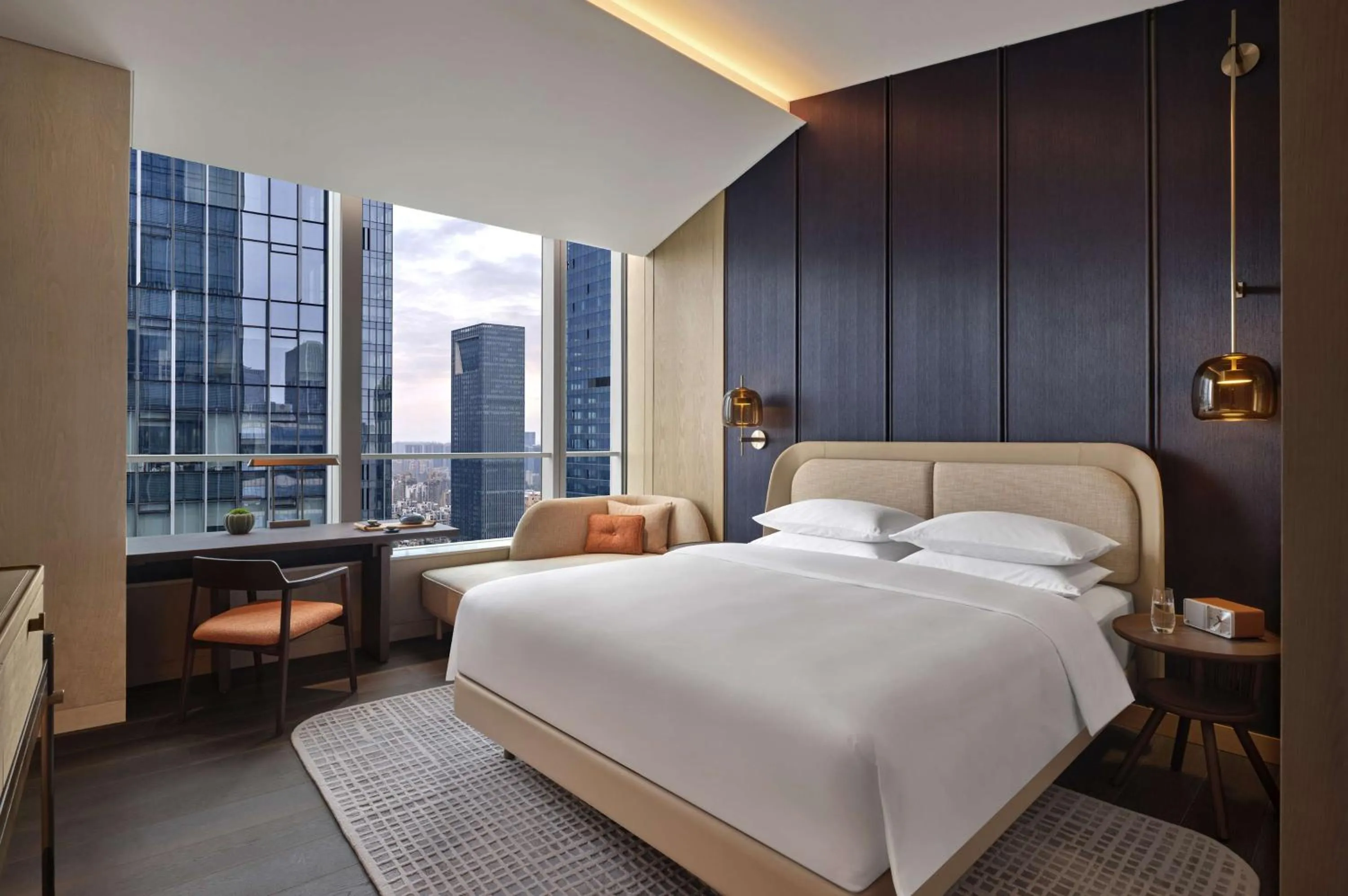 Bedroom, Bed in Andaz Nanjing Hexi, By Hyatt