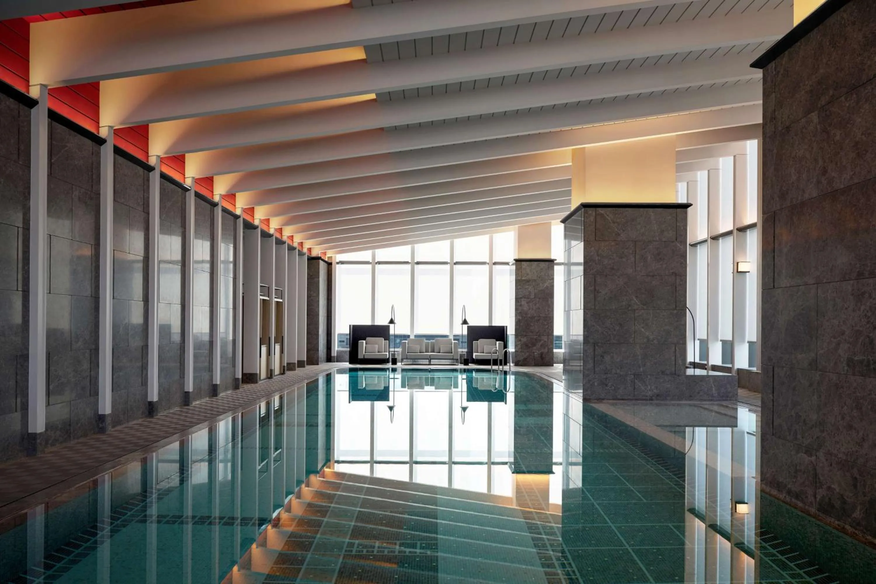 Swimming pool in Andaz Nanjing Hexi, By Hyatt
