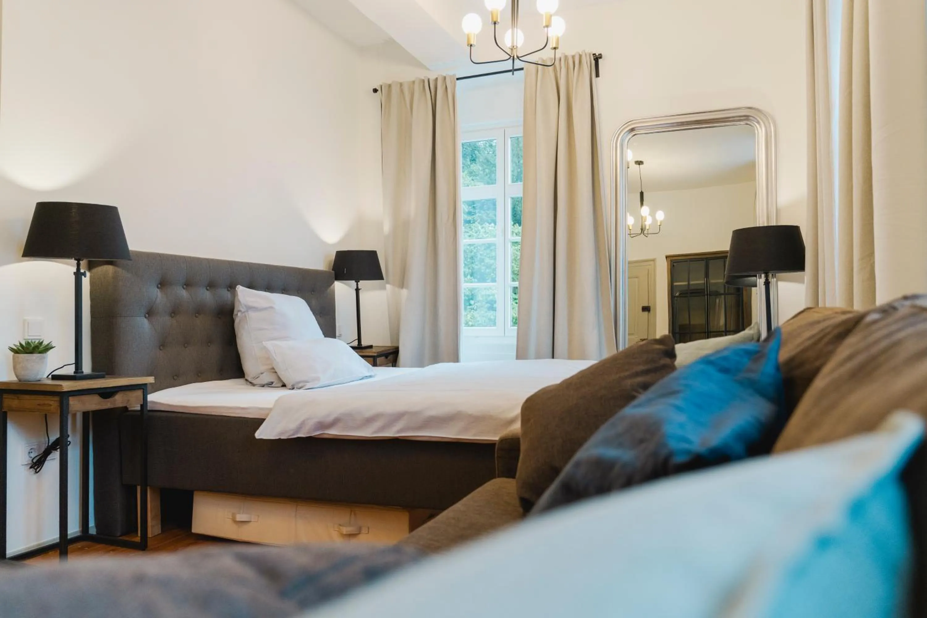 Photo of the whole room, Bed in Hofgut Schmitte