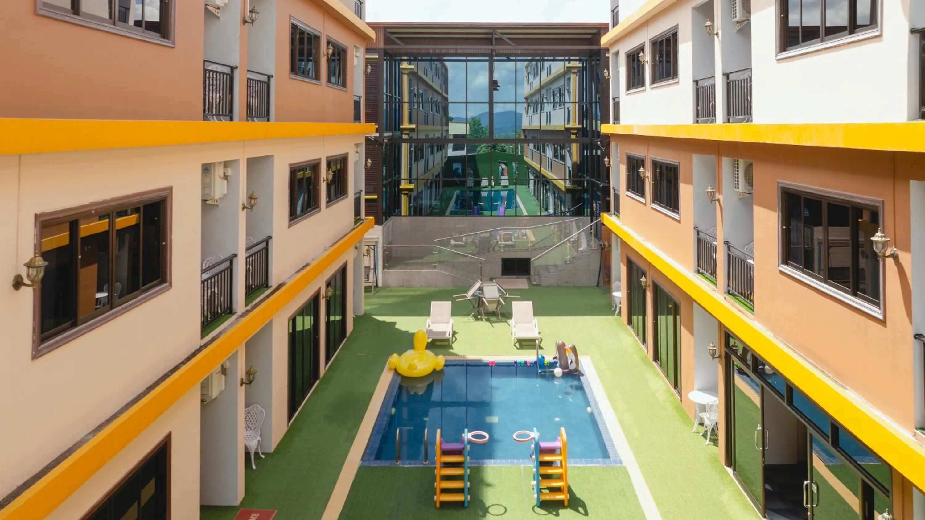 Pool view in Baan Plaifah Khao Yai Hotel