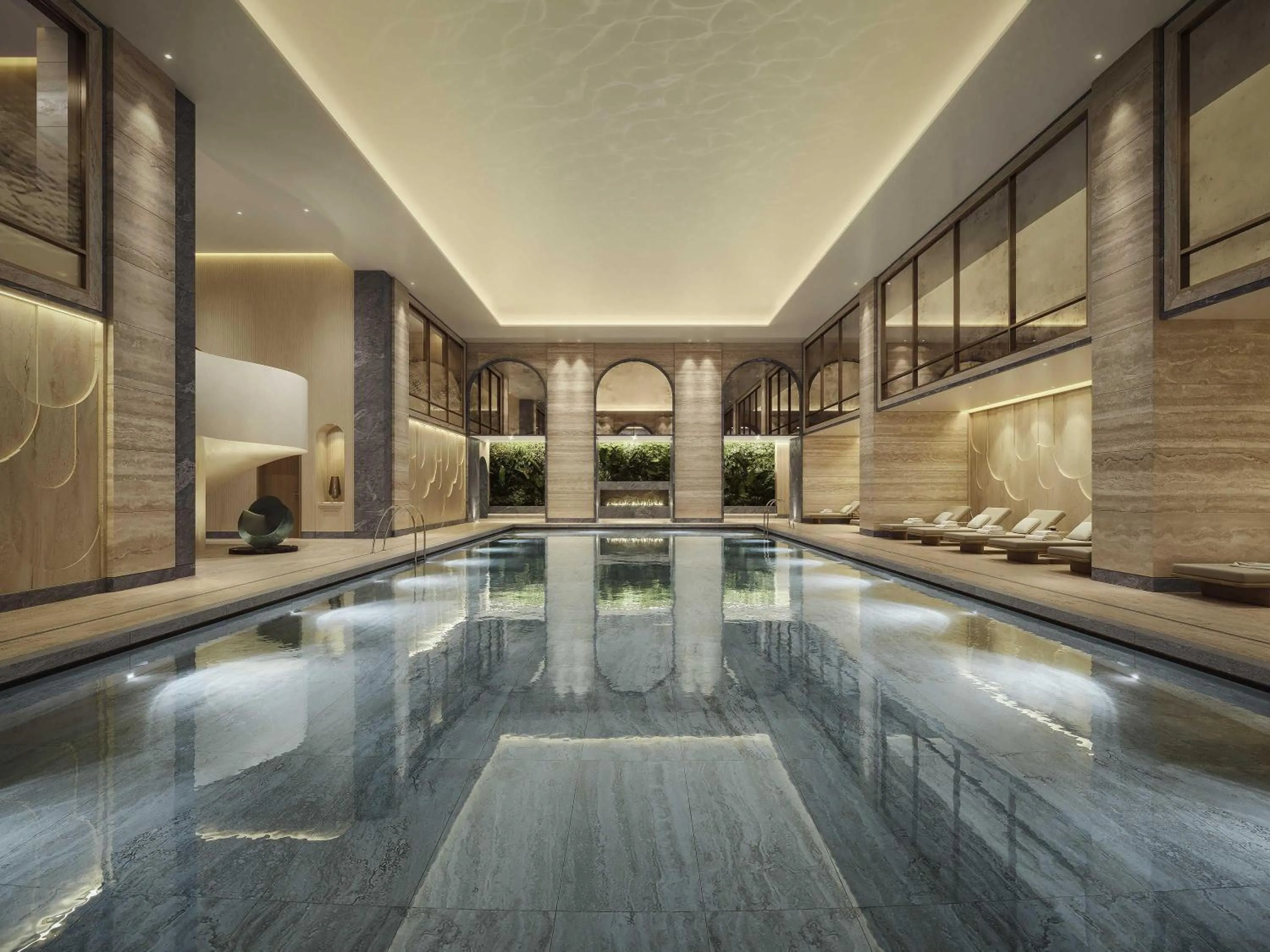 Pool view in Raffles London at The OWO