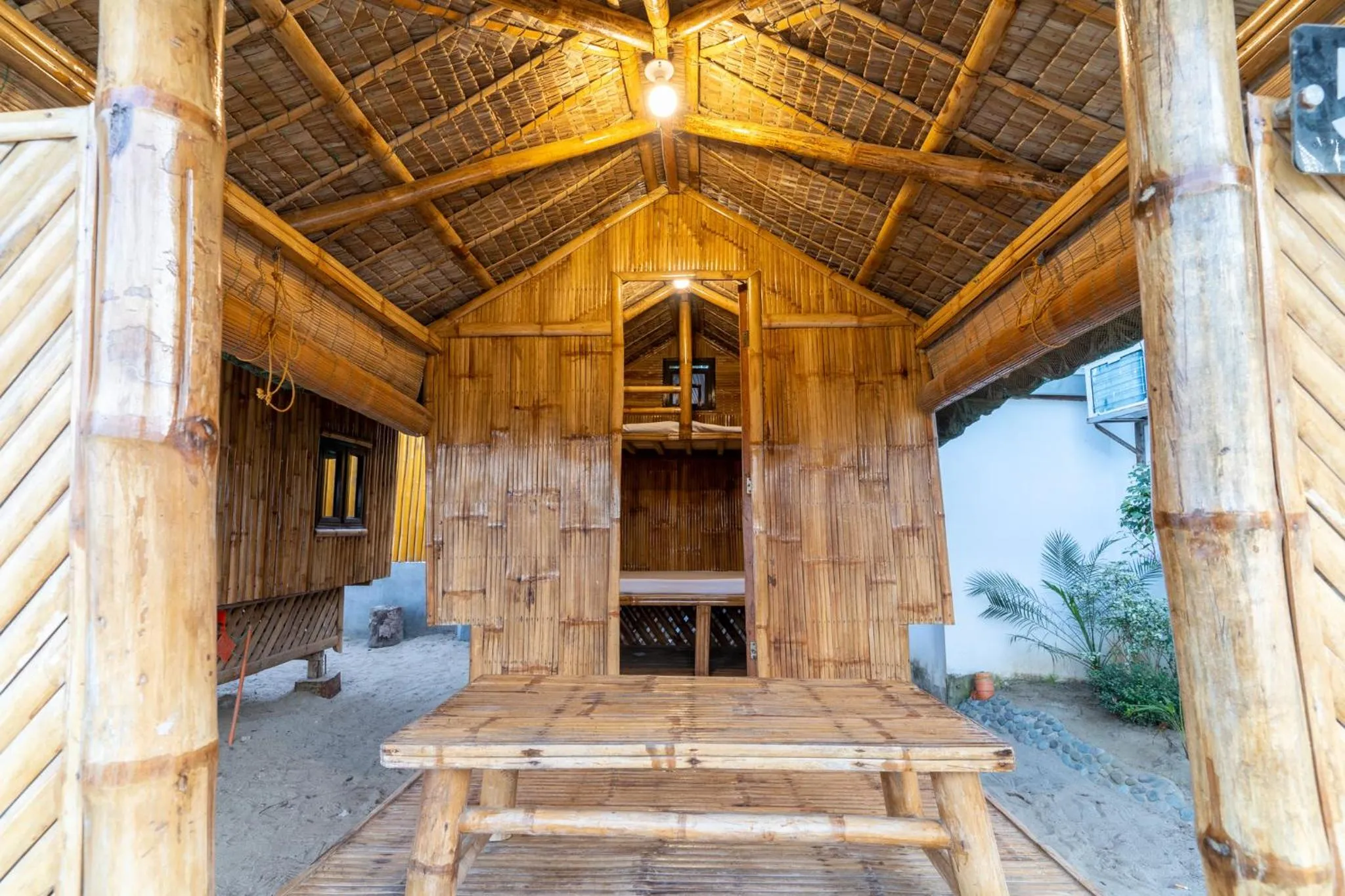Patio in Bamboo Paraiso Resort at Bolo Beach