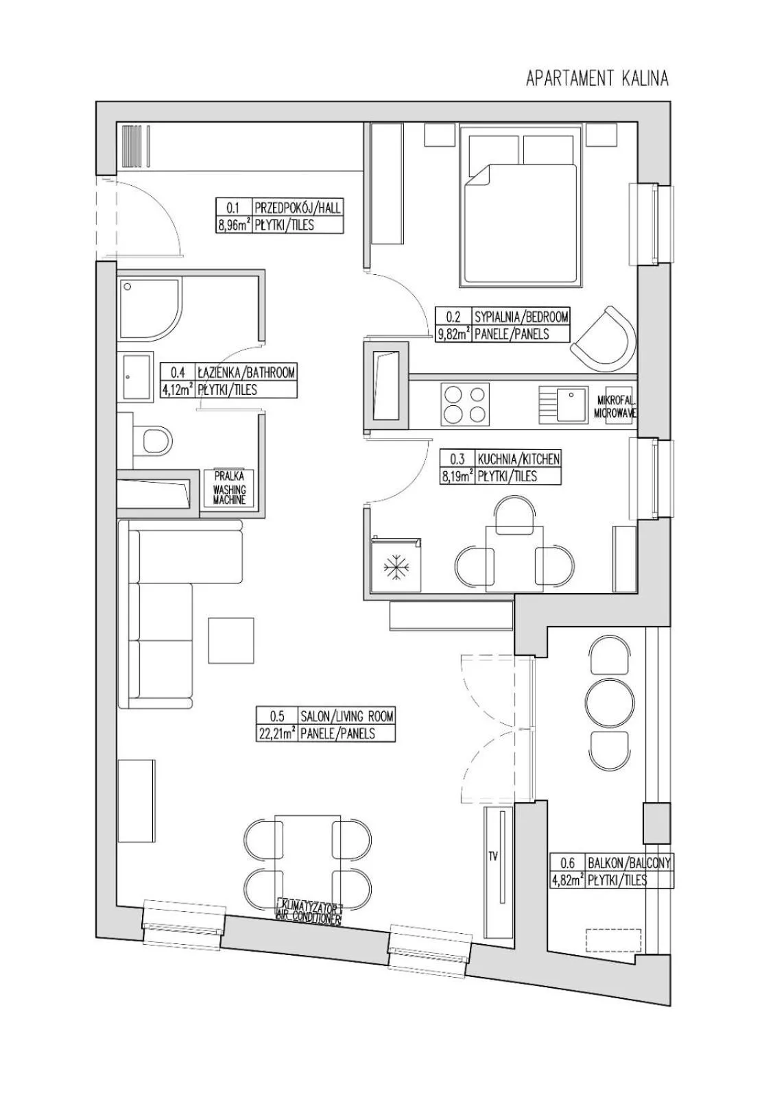 Floor plan in Apartament Kalina