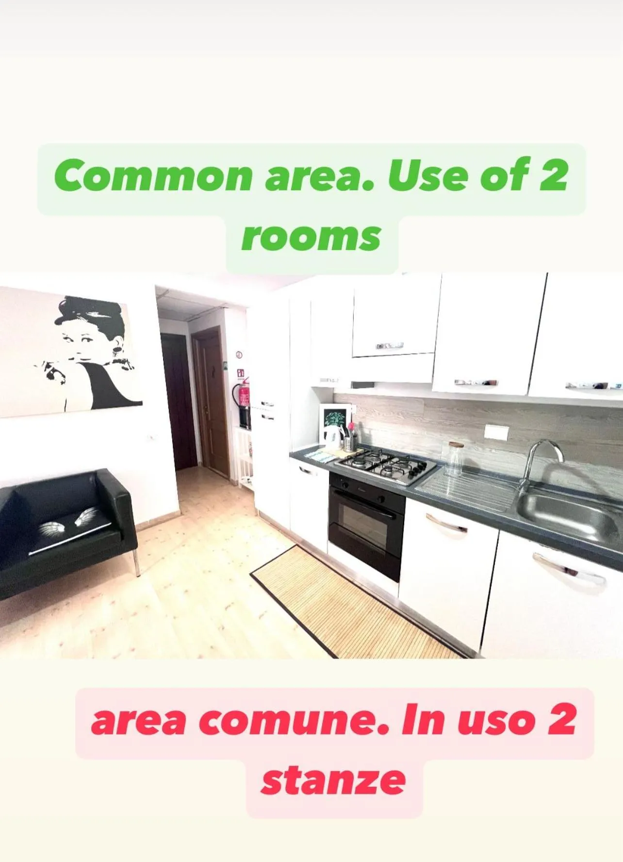 Communal kitchen in Mia House Roma