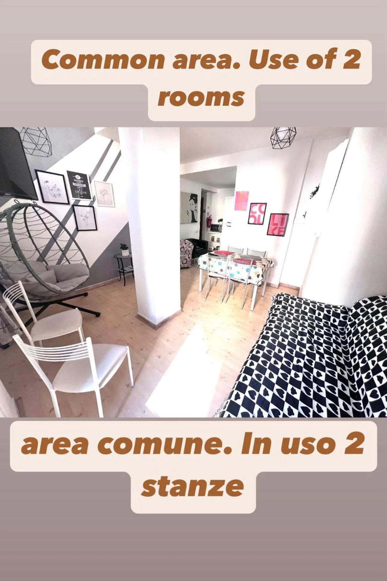 Communal lounge/ TV room, Bed in Mia House Roma